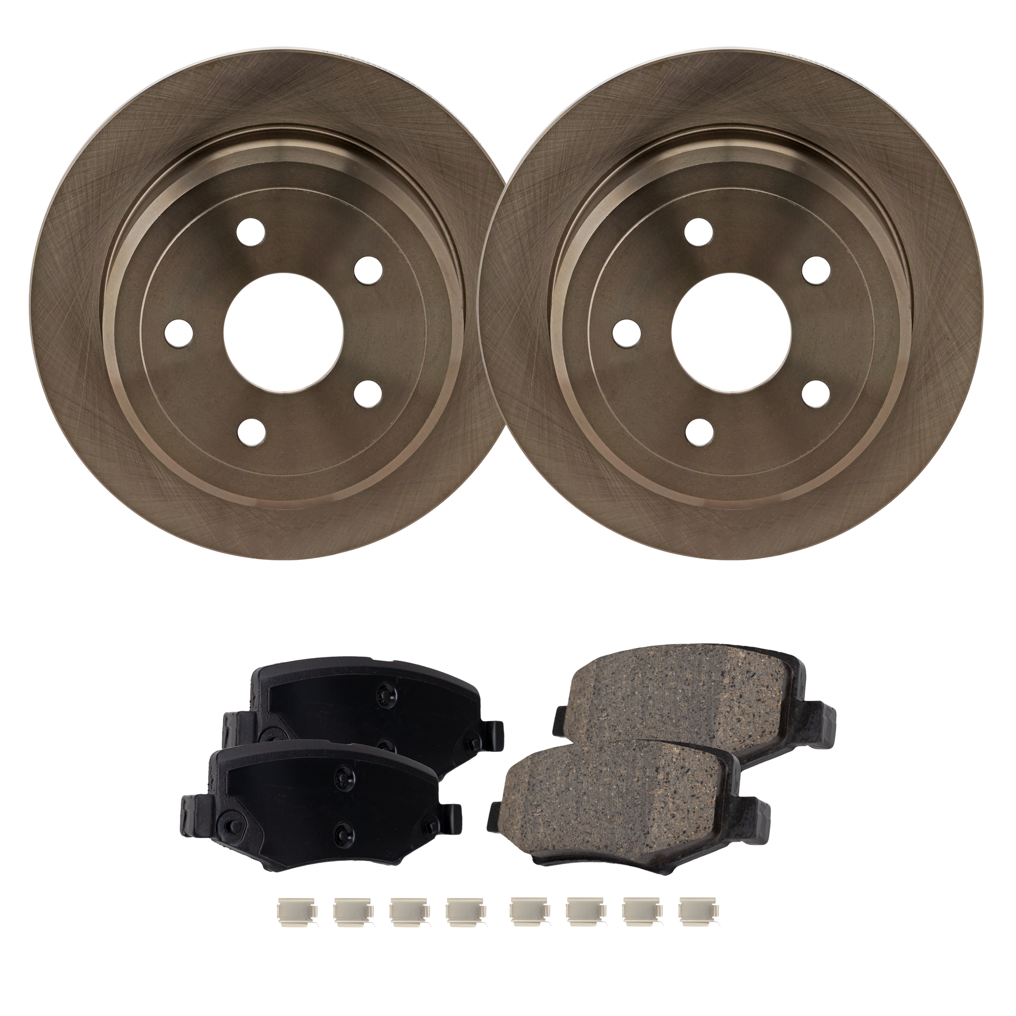 AM WRANGLER 07-17 REAR BRAKE DISC AND PAD KIT 2 Wheel Set SKU KIT 081324 C2110 OEM 53041-60373-780519-900326-6004