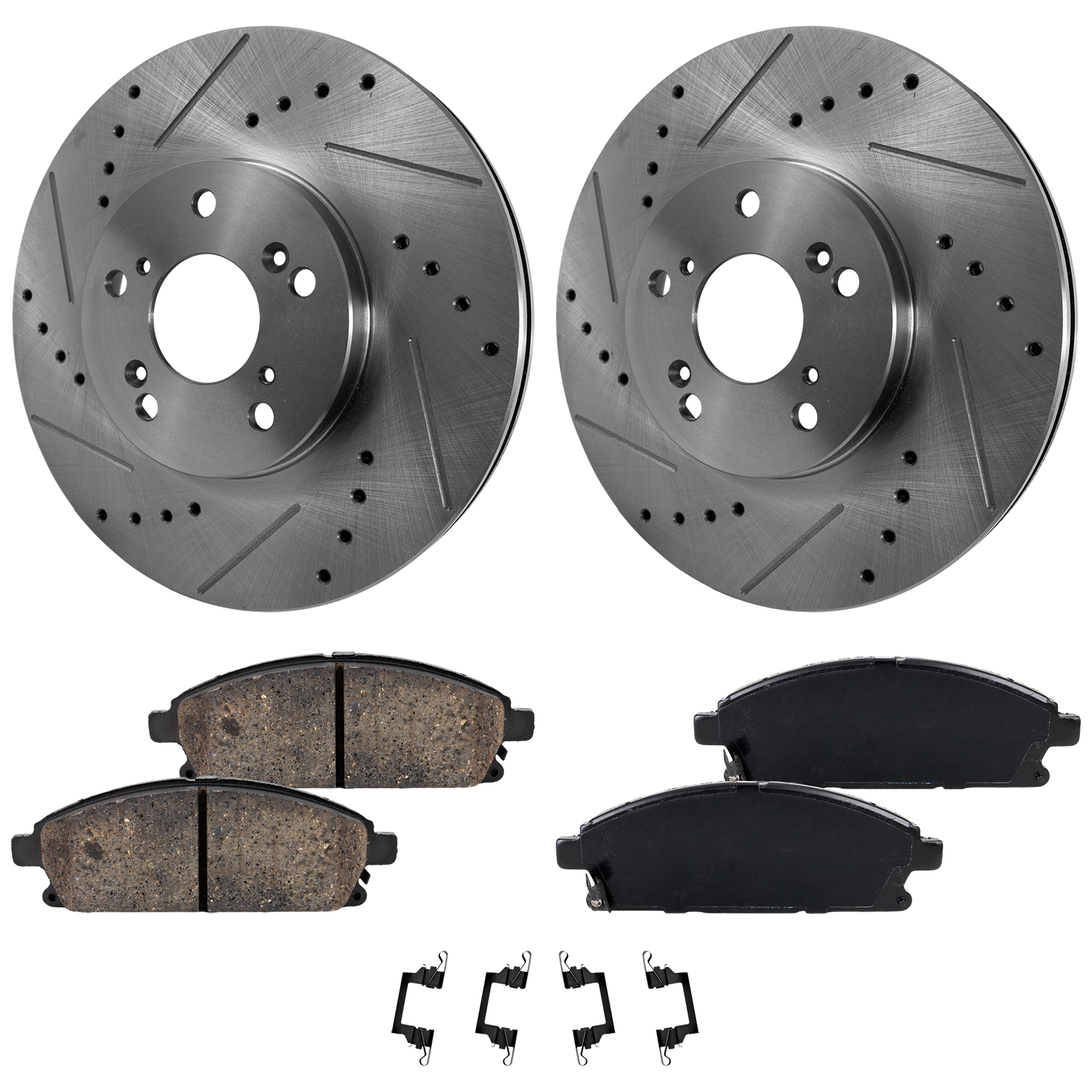 AM MDX 03-06 FRONT BRAKE DISC AND PAD KIT 4 pc Kit SKU KIT 081324 C2146 OEM 19930-31275-31354-31519-96795