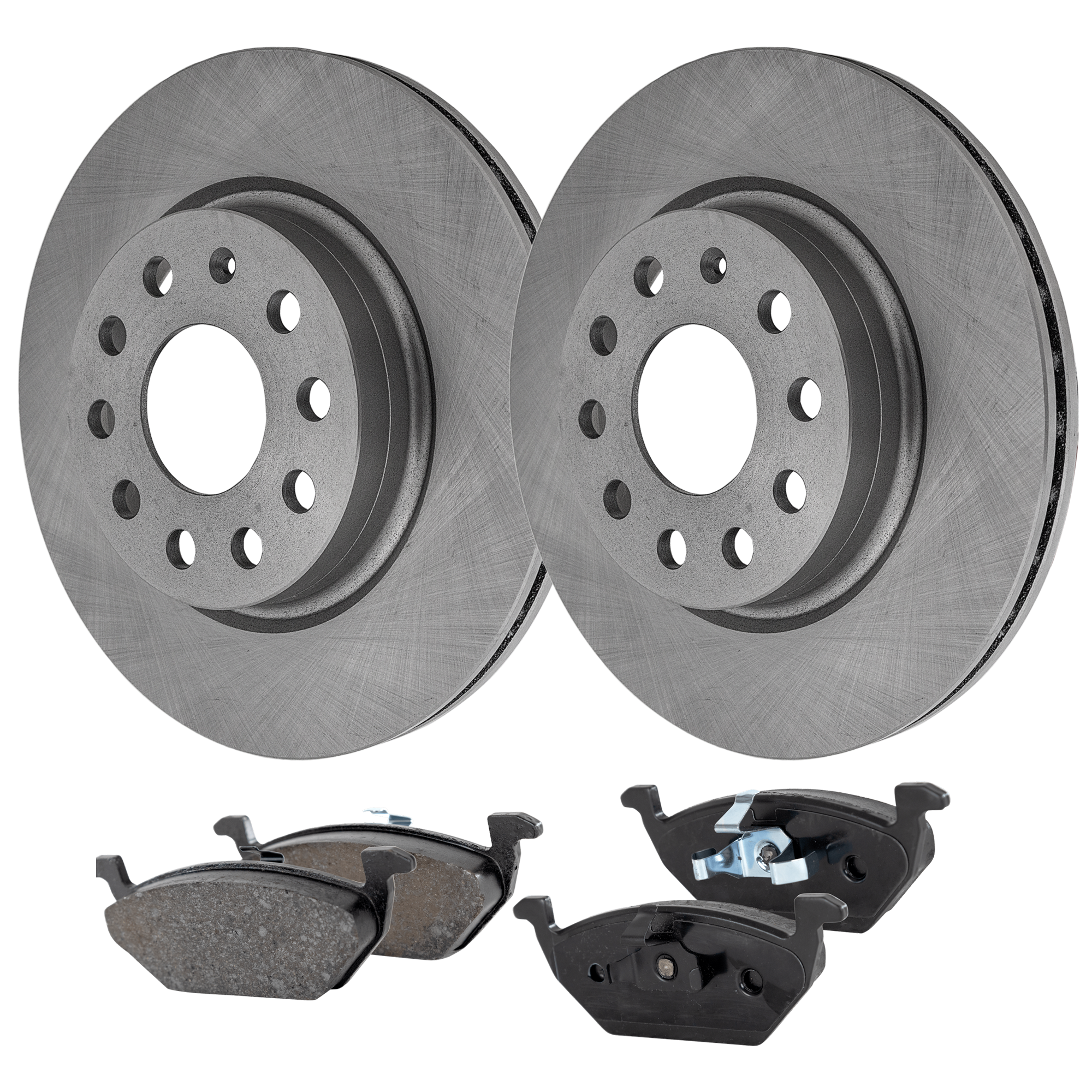 AM JETTA 11-13 FRONT BRAKE DISC AND PAD KIT 2 Wheel Set SKU KIT 081324 C2149 OEM 1K0615301S 1K0615301AC 5C06153