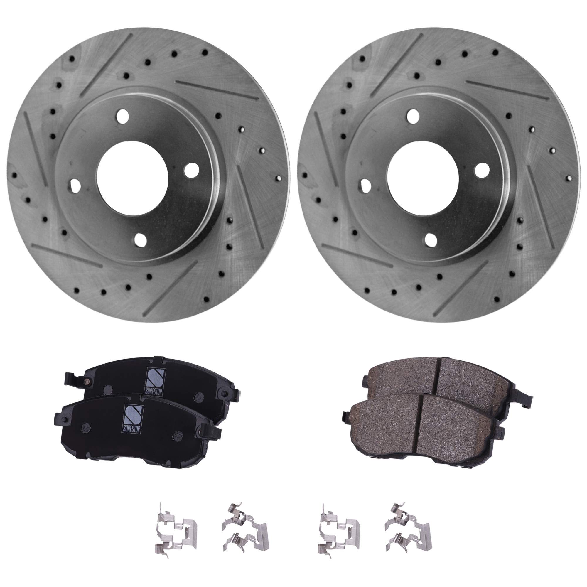 AM SENTRA 11-12 FRONT BRAKE DISC AND PAD KIT 2 Wheel Set SKU KIT 081324 C2157 OEM 31-463-445-906-042-900-000-000-000