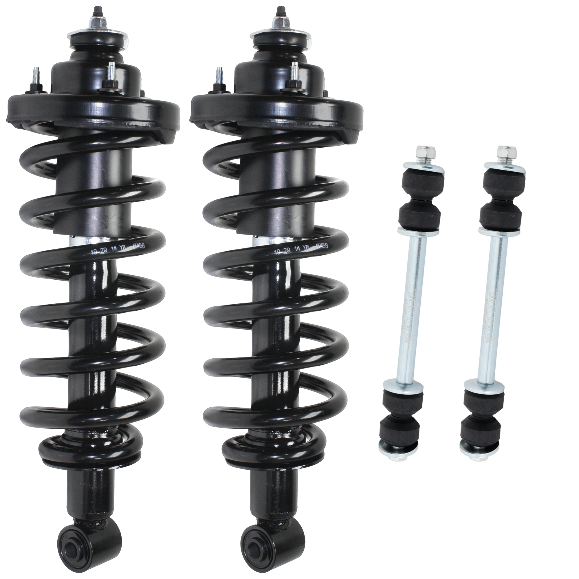 AM EXPLORER MOUNTAINEER 06-10 REAR FULLY LOADED STRUT RH AND LH Gas Charged Twin tube 4 pc Kit with Sway Bar Link SKU KIT 081324 C2198 OEM 7L2Z18125BB 7L2Z18125A 2651969