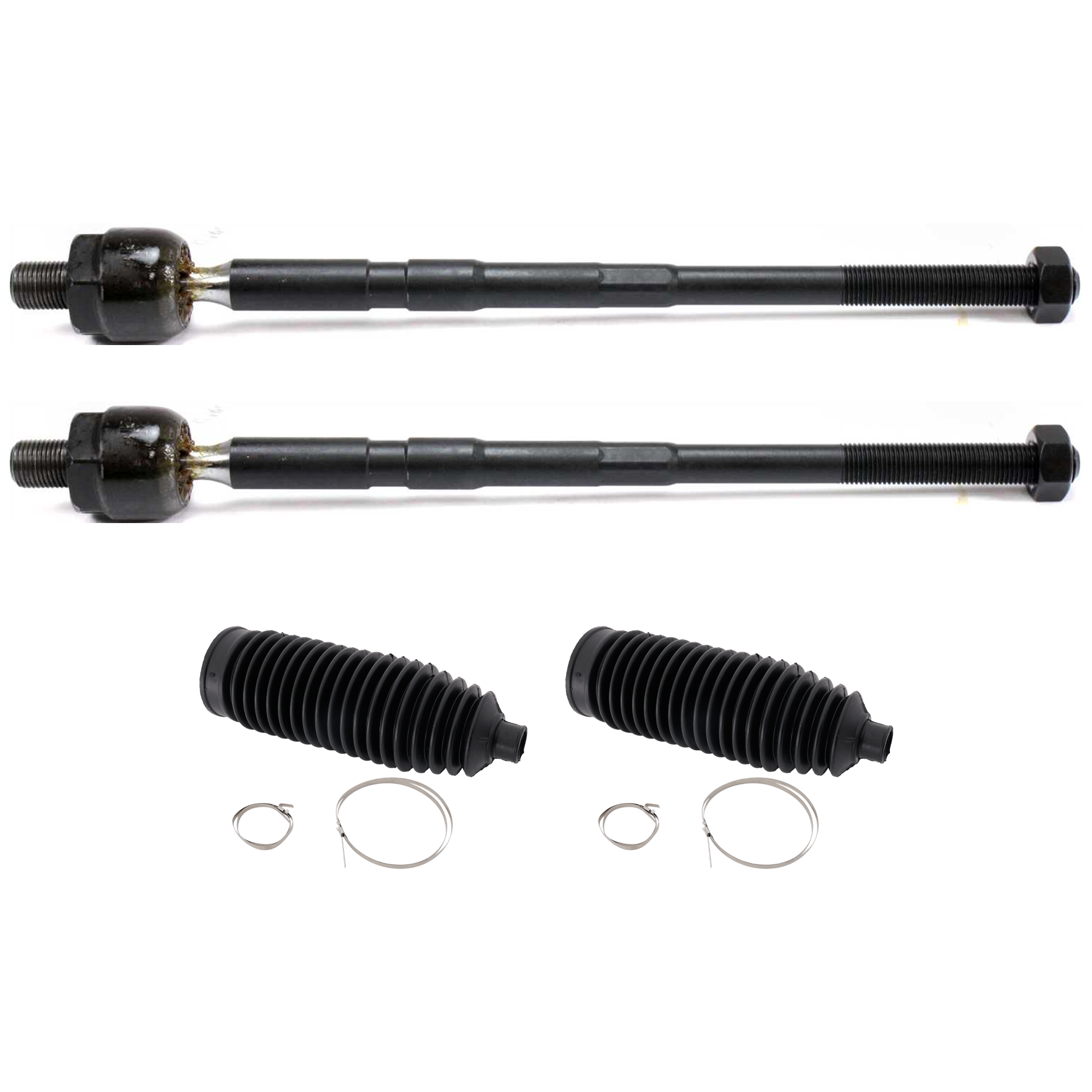 AM BEETLE 98-10 FRONT TIE ROD RH AND LH Inner 4 pc kit with Steering Rack Boot SKU KIT 081324 C2215 OEM 1J0422803B 1J0422804B 1J042283