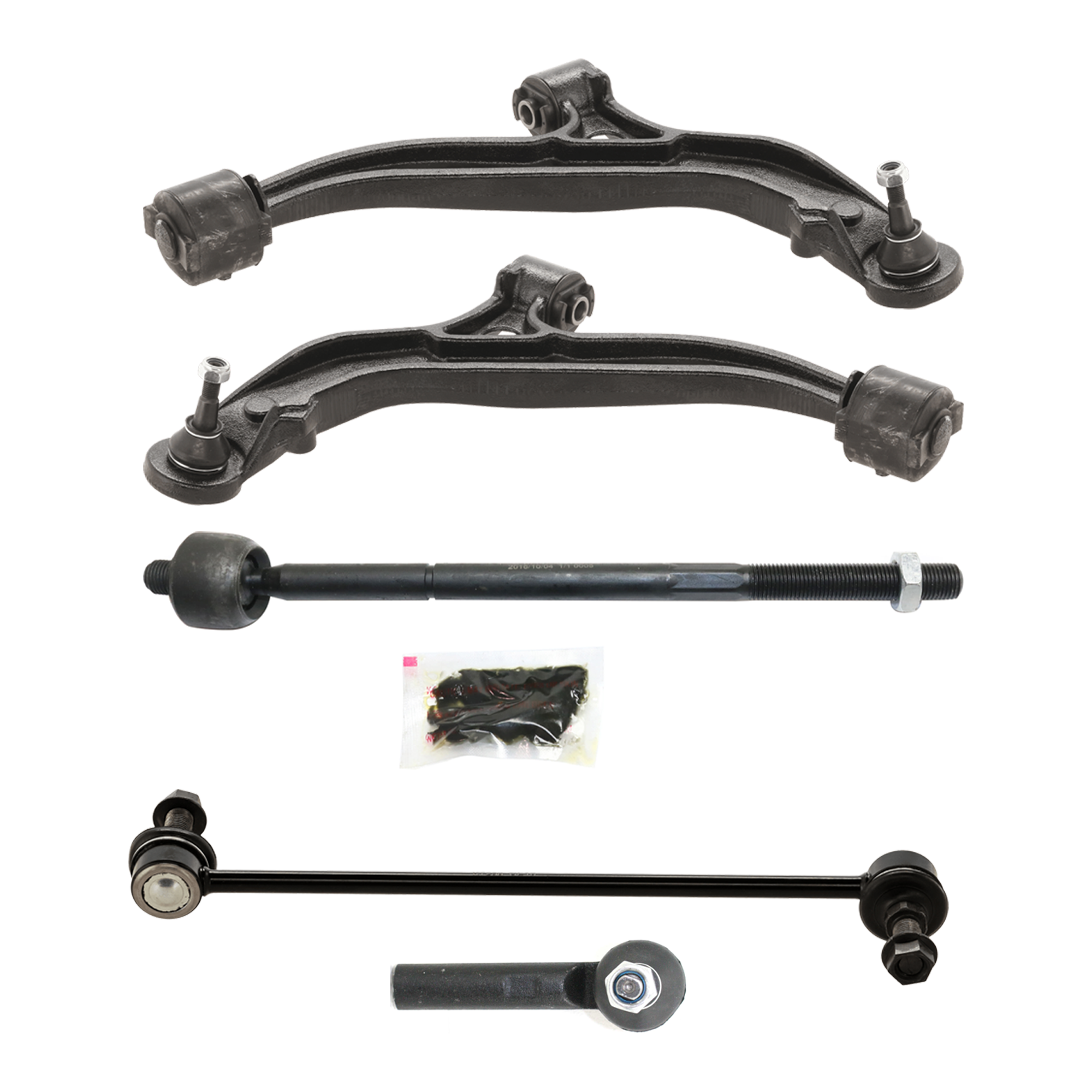 AM GRAND CARAVAN TOWN COUNTRY 01-04 FRONT 6 pc kit with Sway Bar Link and Tie Rod End SKU KIT 081324 C231 OEM 4743834AB 4743835AB 18189-6870