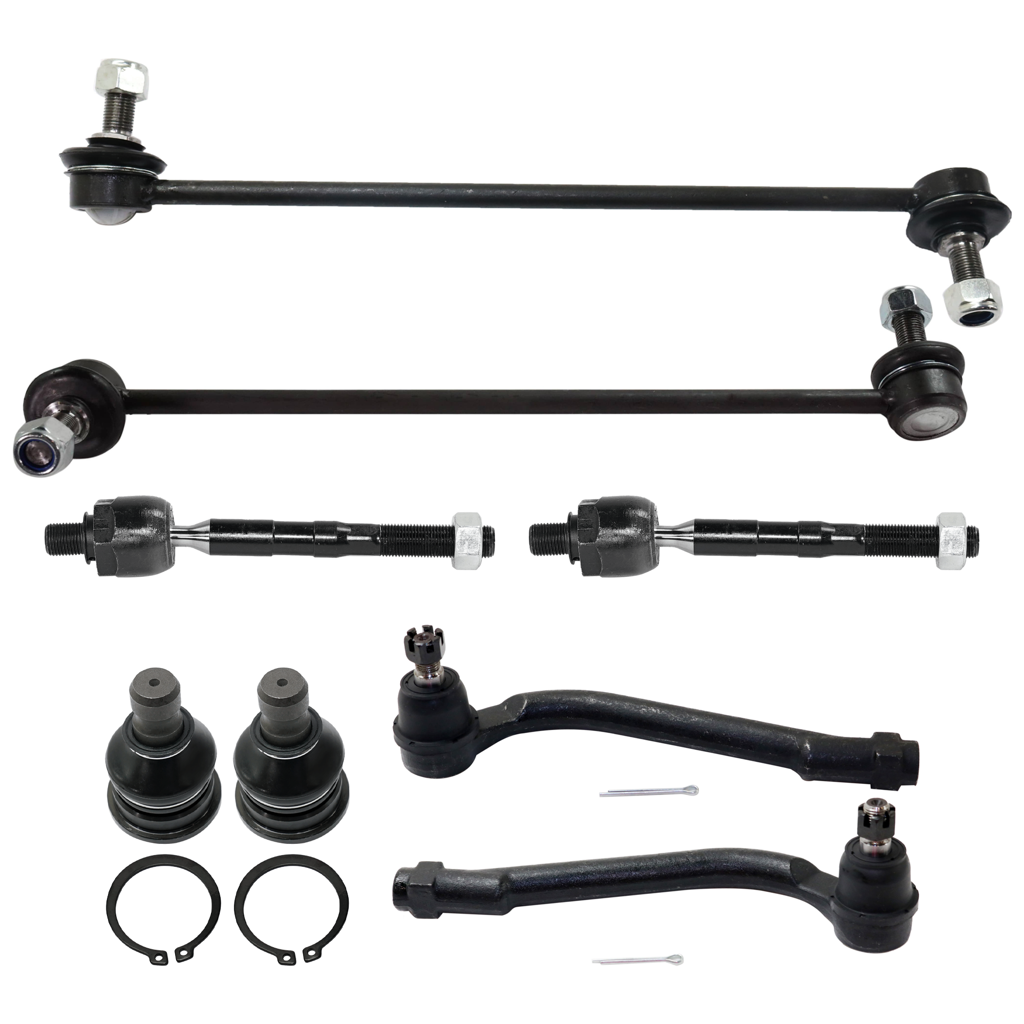 AM SANTA FE 07-12 SORENTO 11-13 FRONT BALL JOINT RH AND LH Lower 8 pc Kit SKU KIT 081324 C309 OEM 104318-1014980-1015375-1015778