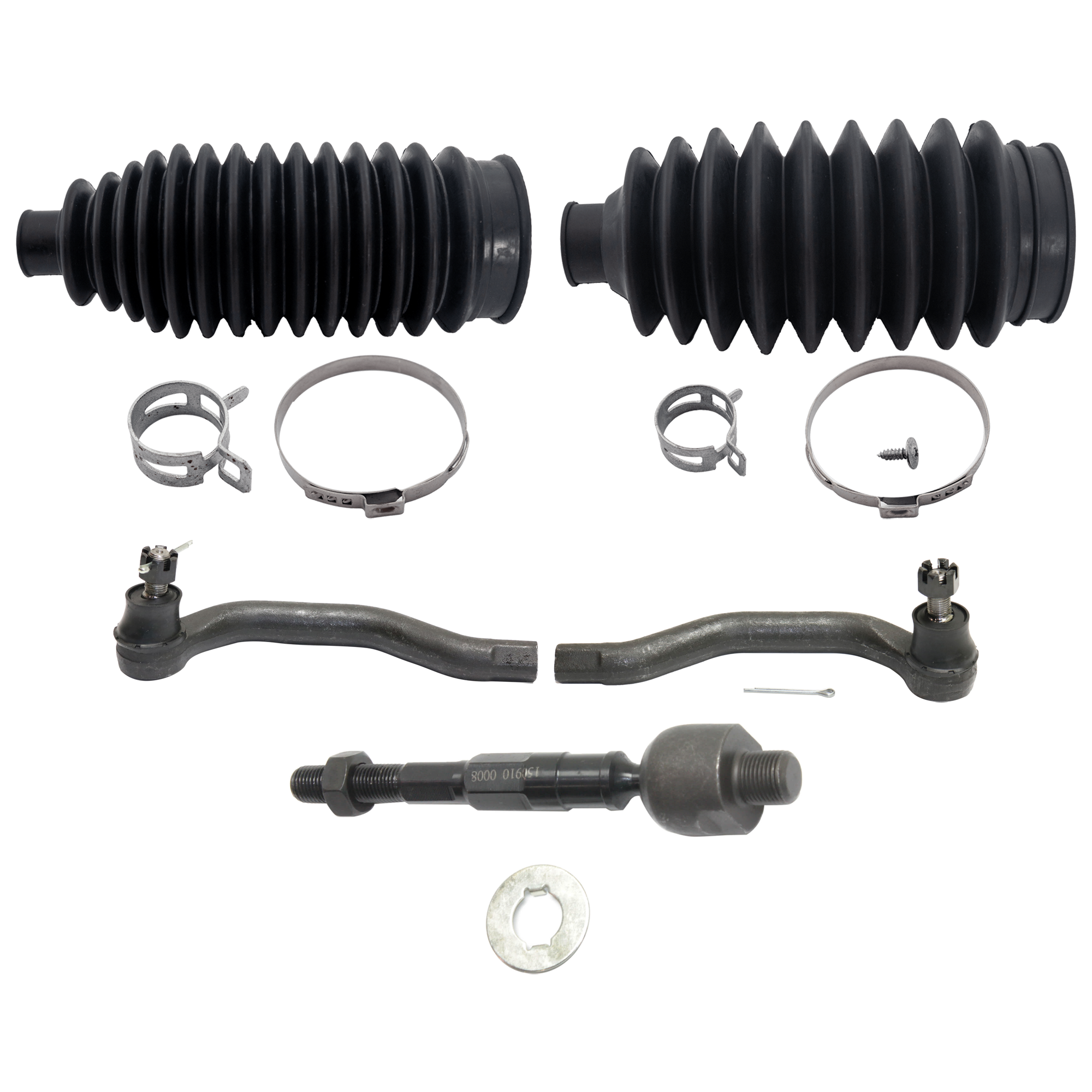 AM CIVIC 06-11 FRONT TIE ROD END RH AND LH Inner and Outer 5 pc kit with Steering Rack Boot SKU KIT 081324 C368 OEM 53010SNEA01-53540SNEA01-53560S