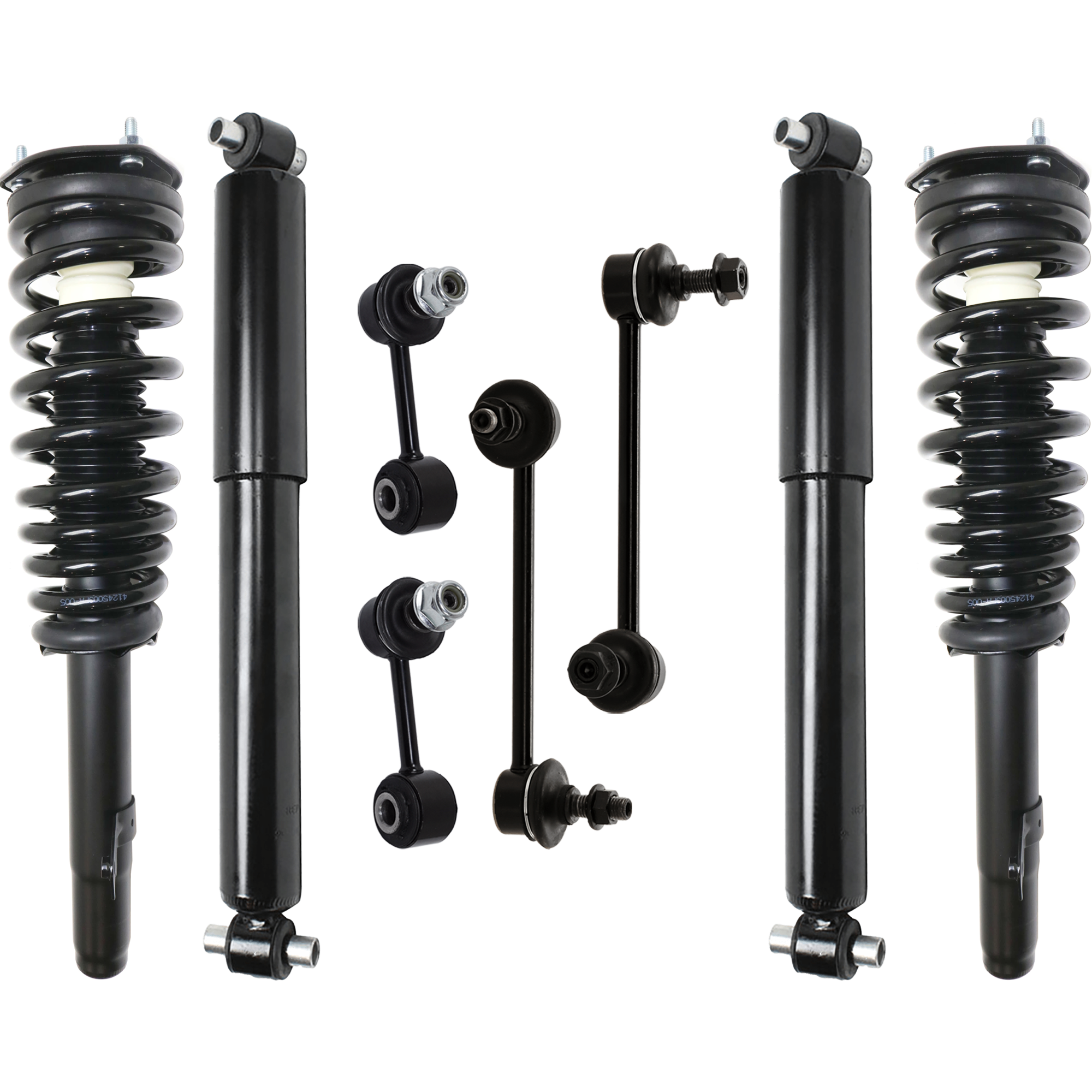 AM FUSION 06-09 FRONT AND REAR SHOCK ABSORBER AND STRUT ASSEMBLY RH AND LH 8 pc kit with Sway Bar Links SKU KIT 081324 C419
