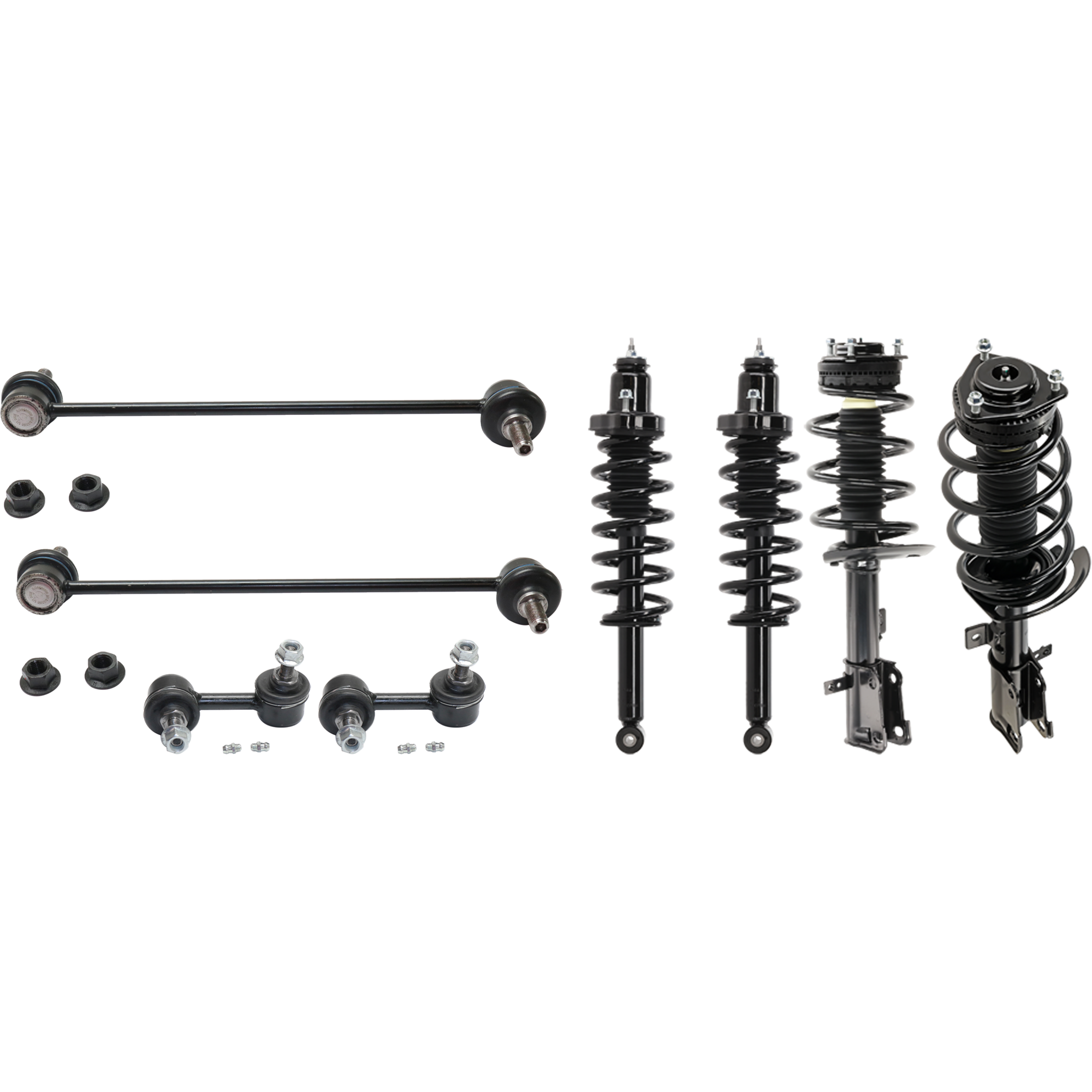 AM AVENGER 08-14 SEBRING 07-10 FRONT AND REAR SUSPENSION KIT 8 pc Kit with Sway Bar Link SKU KIT 081324 C461 OEM 4766048AB 4766048AC 55S11675 L