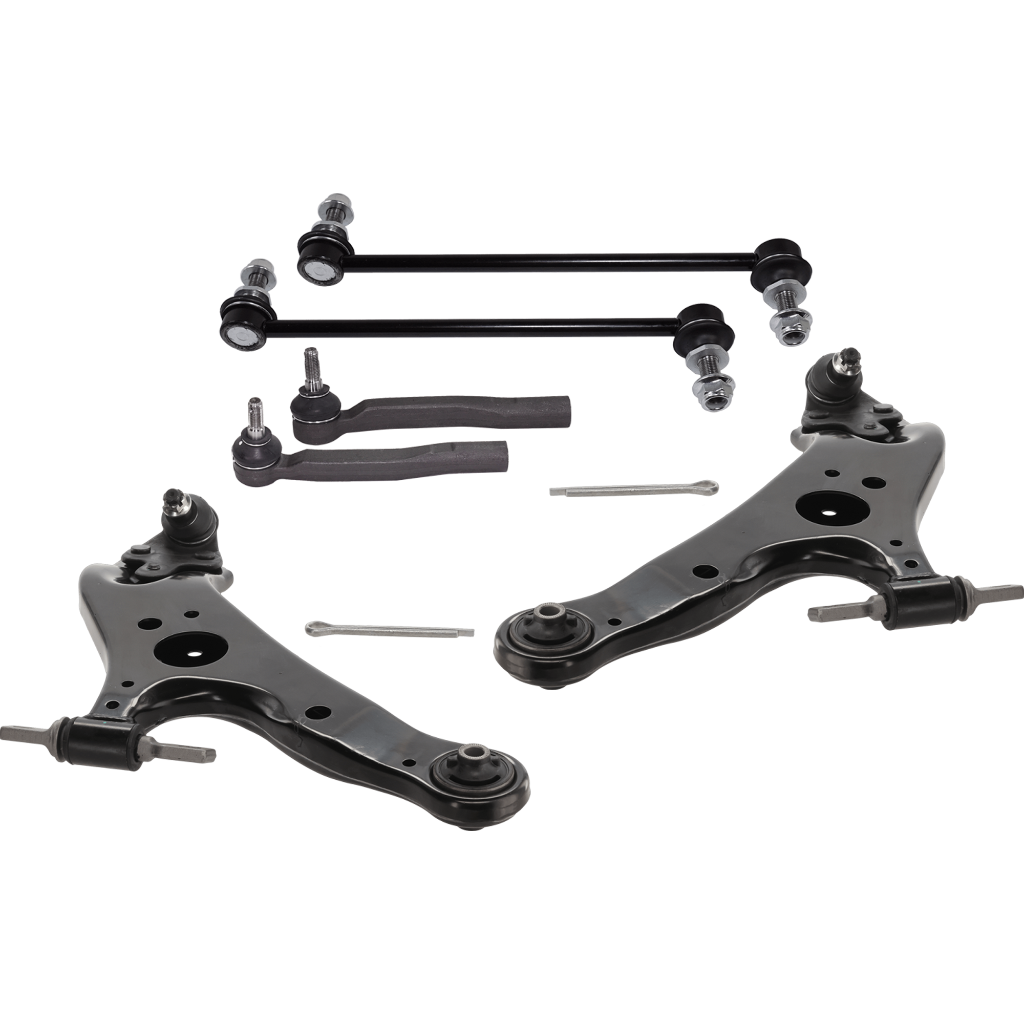 AM SIENNA 11-20 FRONT CONTROL ARM RH AND LH Lower Outer w ball joint s 6 pc Kit with Tie Rod End and Sway Bar Link SKU KIT 081324 C479 OEM 4806808040-4806908040-48820080