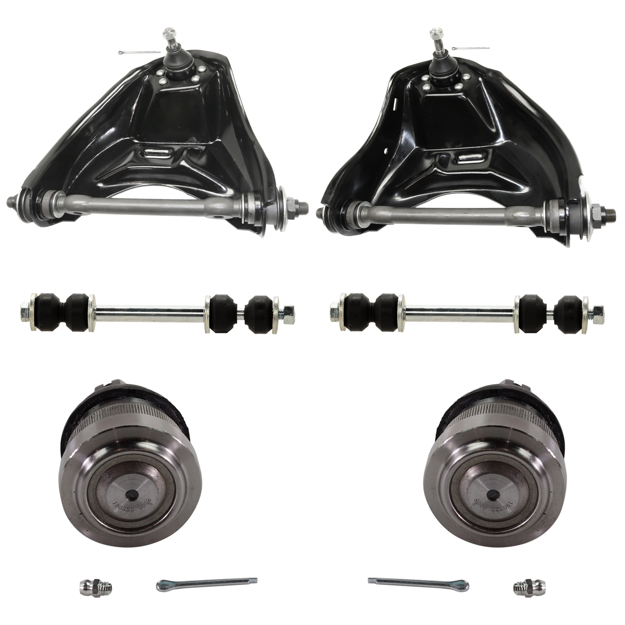 AM S15-82-90 BLAZER 95-05 FRONT CONTROL ARM RH AND LH w ball joint s 6 pc Kit with Ball Joint and Sway Bar Link SKU KIT 081324 C515 OEM 19133653-19133654-10277-282