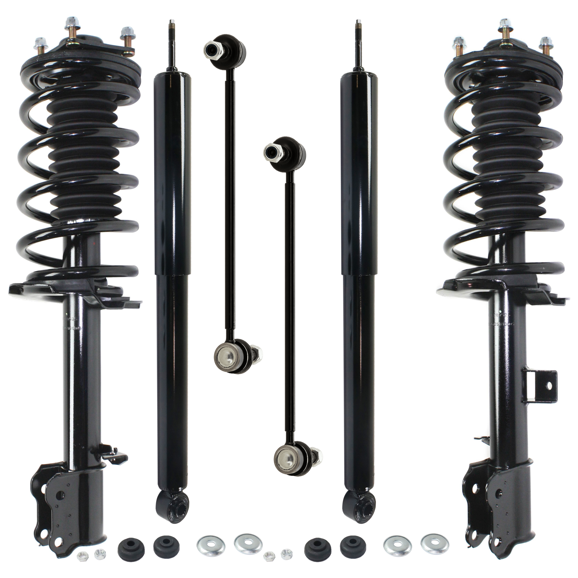 AM ESCAPE 08-12 FRONT AND REAR SHOCK ABSORBER AND STRUT ASSEMBLY RH AND LH 6 pc kit with Sway Bar Links SKU KIT 081324 C584 OEM 3U2Z18124VAA 6L8Z18124AC 8L8Z1