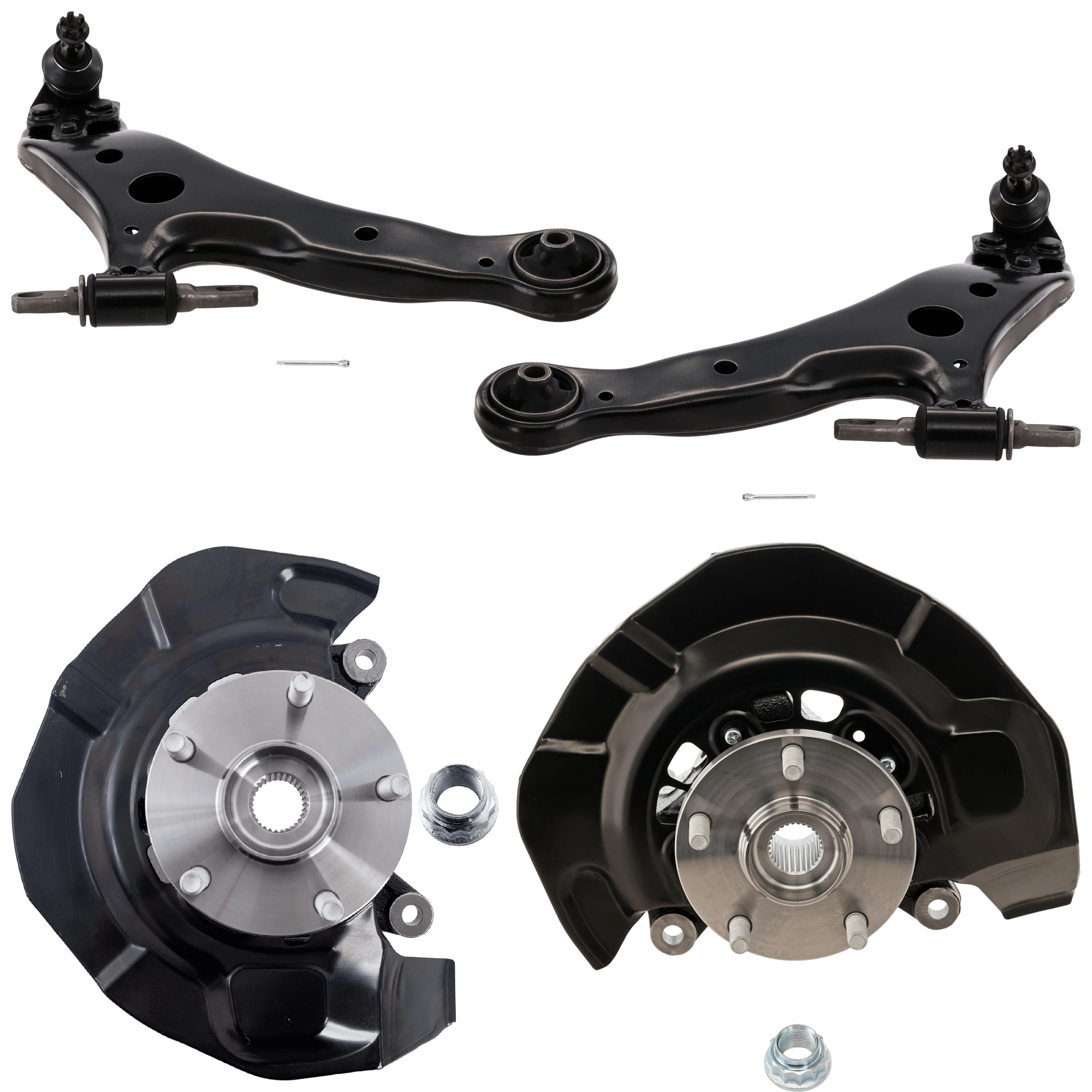 AM HIGHLANDER 04-07 FRONT KNUCKLE RH AND LH 4 pc Kit w Control Arm SKU KIT 081324 C608