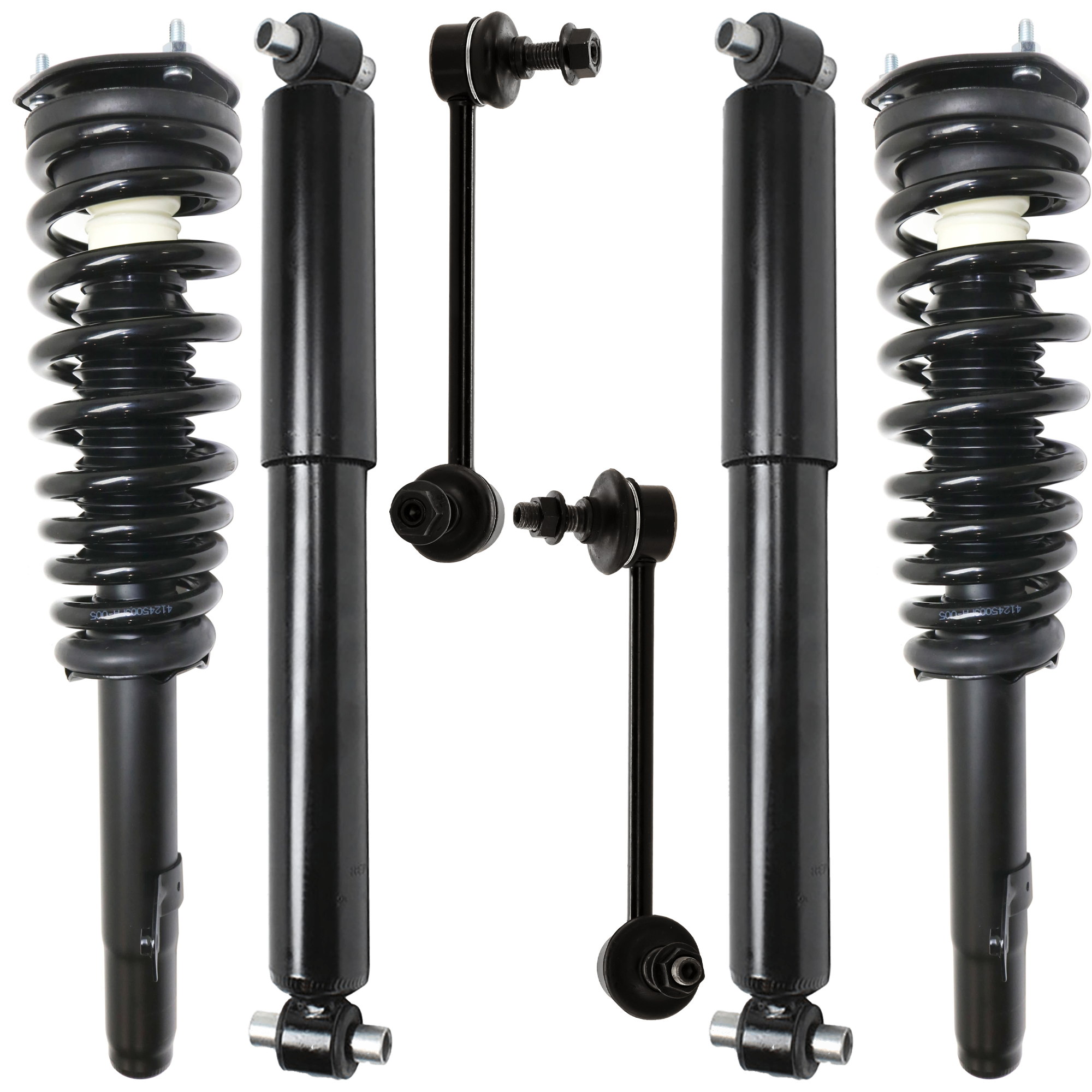 AM FUSION 06-09 FRONT AND REAR SHOCK ABSORBER AND STRUT ASSEMBLY RH AND LH 6 pc kit with Sway Bar Links SKU KIT 081324 C616 OEM 2701634932-8H6Z18124A ASTL57