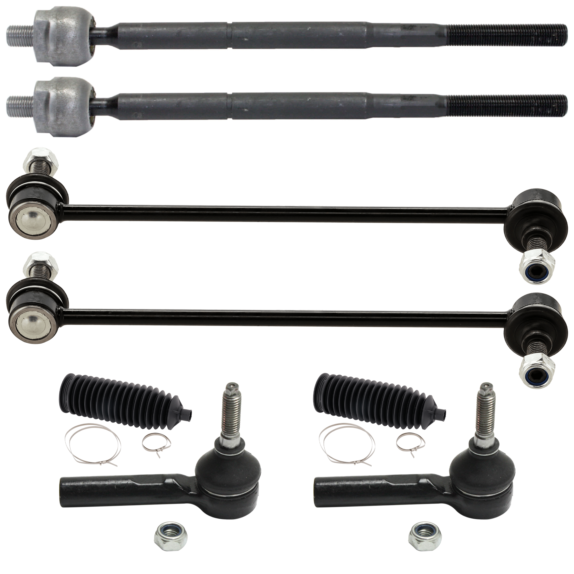 AM COBALT 05-10 SWAY BAR LINK 8 pc Kit with Tie Rod End and Steering Rack Boot SKU KIT 081324 C637 OEM 20784686-15225591-2693399-1514