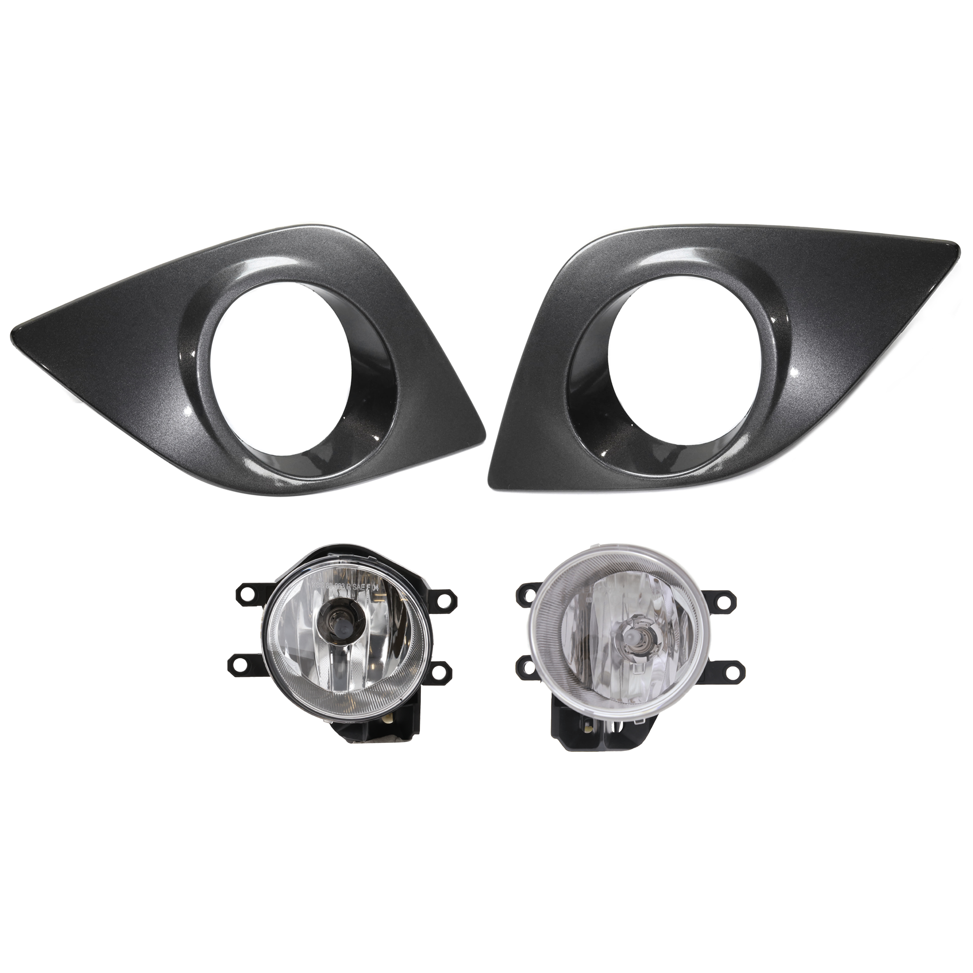 AM COROLLA 15-16 FRONT FOG LAMP RH 4 pc kit Assembly Halogen SKU KIT 081324 C641 Partslink TO2592129 TO2593129 TO1038196 TO1039196 OEM 8121002160-8122002160-81482025