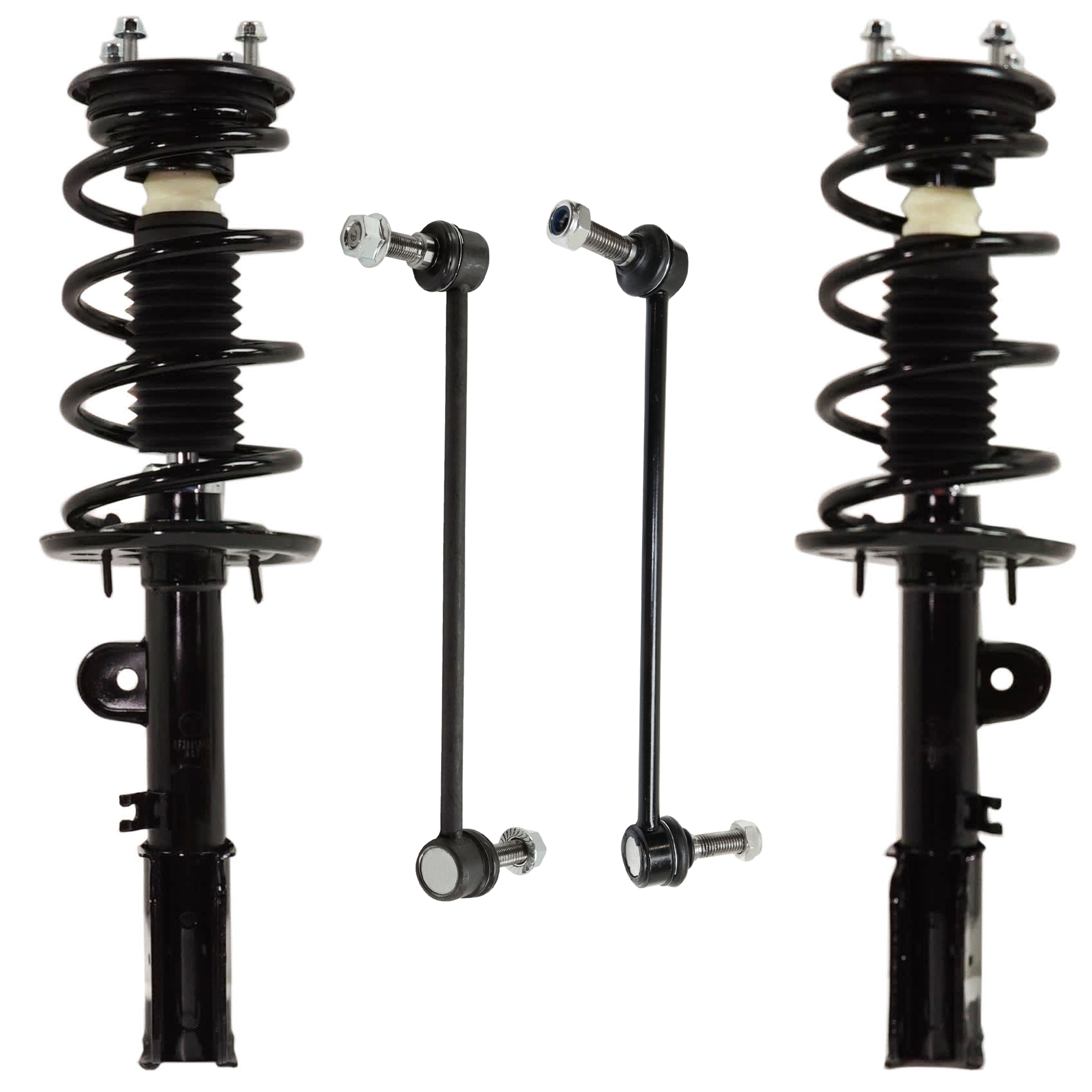 AM EXPLORER 13-19 FRONT FULLY LOADED STRUT RH AND LH 4 pc kit with Sway Bar Links SKU KIT 081324 C670 OEM 817151-2701594496 FB5Z18124V L