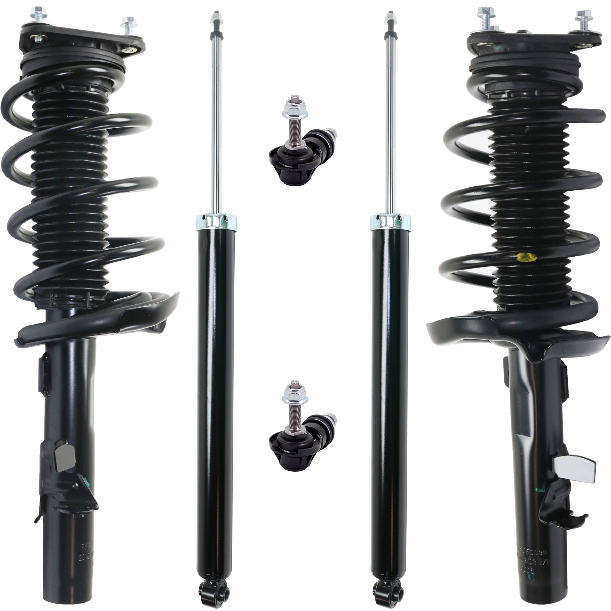 AM FOCUS 12-13 FRONT AND REAR SUSPENSION KIT RH AND LH 6 pc kit with Loaded Struts Shock Absorbers and Sway Bar Links SKU KIT 081324 C672 OEM SR4419-92140412 BV6Z18124L 133