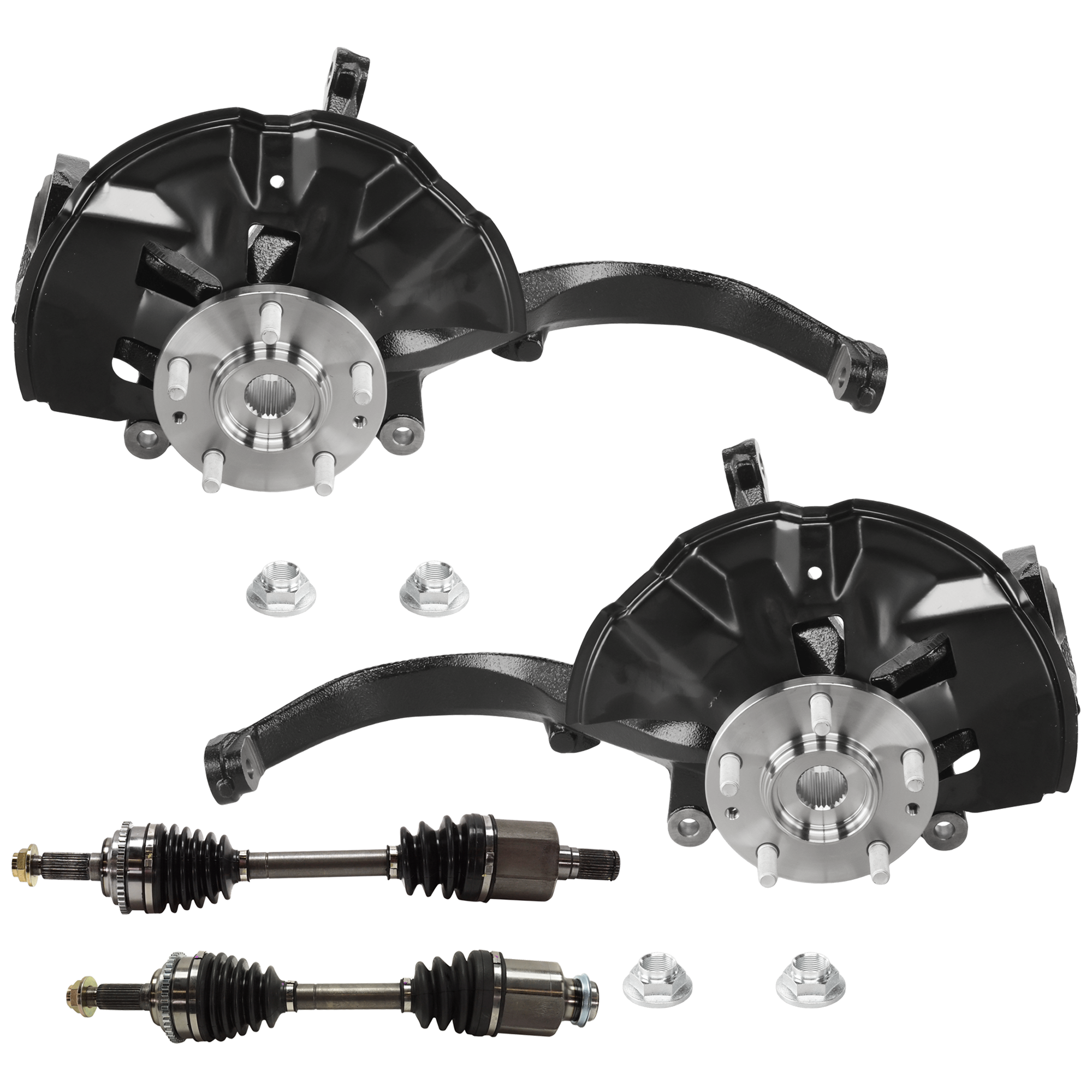 AM FUSION 06-09 MILAN 06-09 FRONT KNUCKLE RH AND LH 4 pc Kit Steering with Axle Assembly SKU KIT 081324 C675