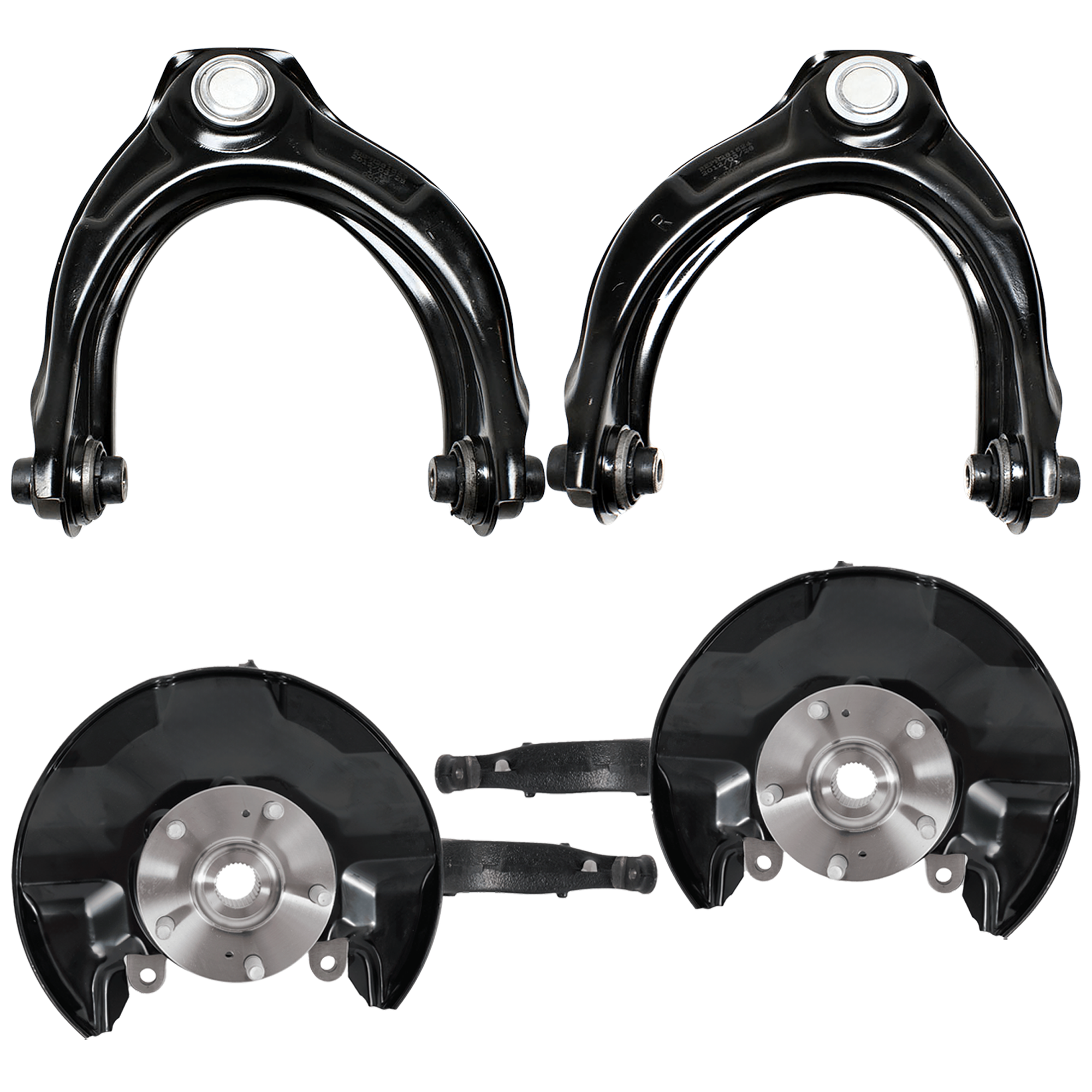 AM TSX 09-14 ACCORD 08-12 FRONT KNUCKLE RH AND LH 4 pc Kit Loaded with Control Arm SKU KIT 081324 C687 OEM 44300TA0A61-44300TA0A62-44600T