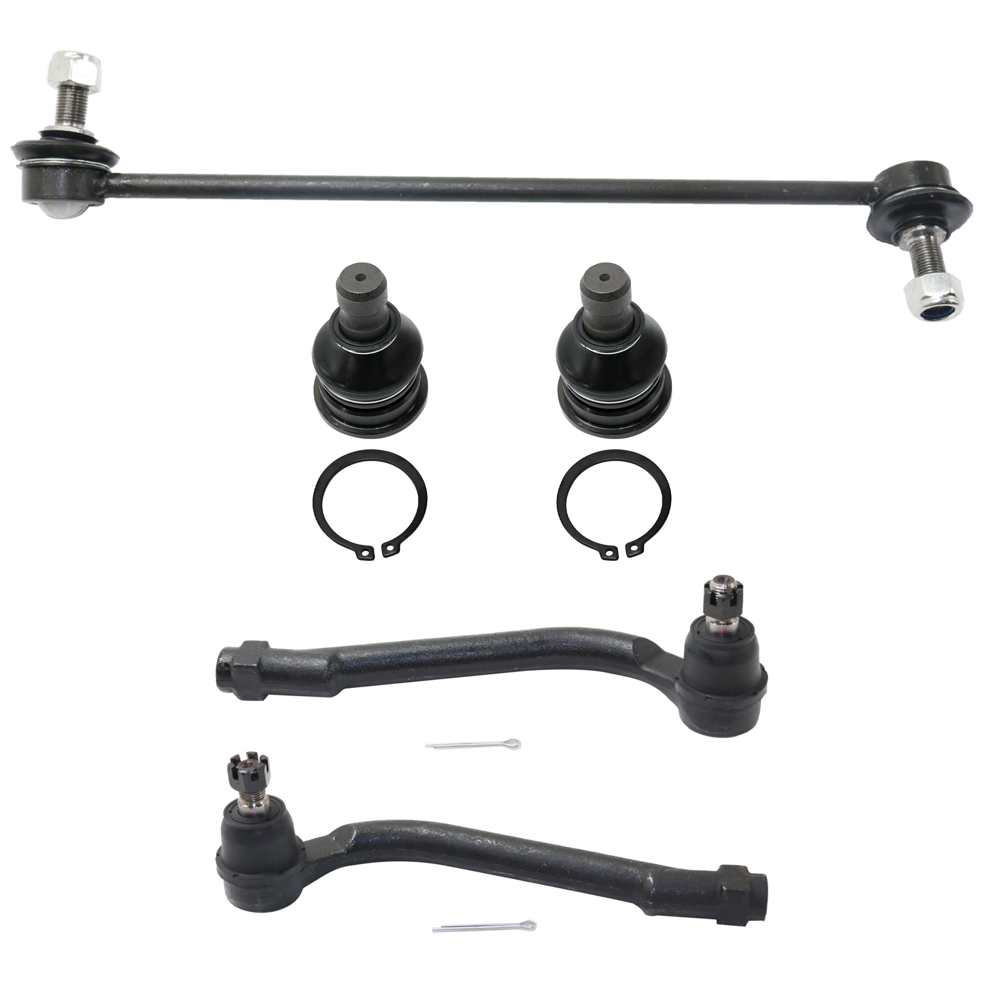 AM SANTA FE 07-12 SORENTO 11-13 FRONT BALL JOINT RH 5 pc Kit SKU KIT 081324 C690 OEM 104318-1014980-1015375-1015778