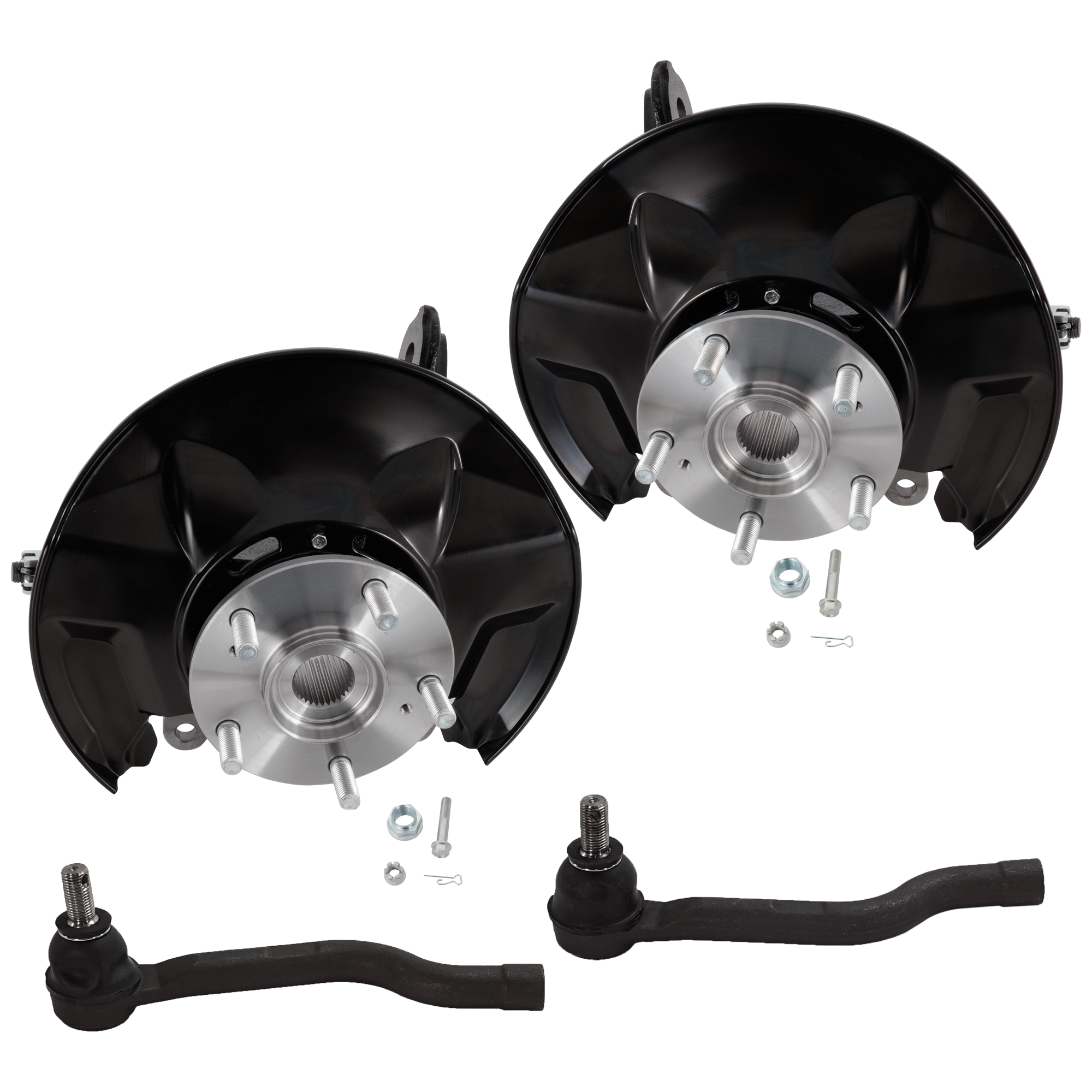 AM ACCORD 13-17 FRONT KNUCKLE RH AND LH 4 pc Kit Steering with Tie Rod End SKU KIT 081324 C693 OEM 44300T2AA51-44300T2AA61-44600T