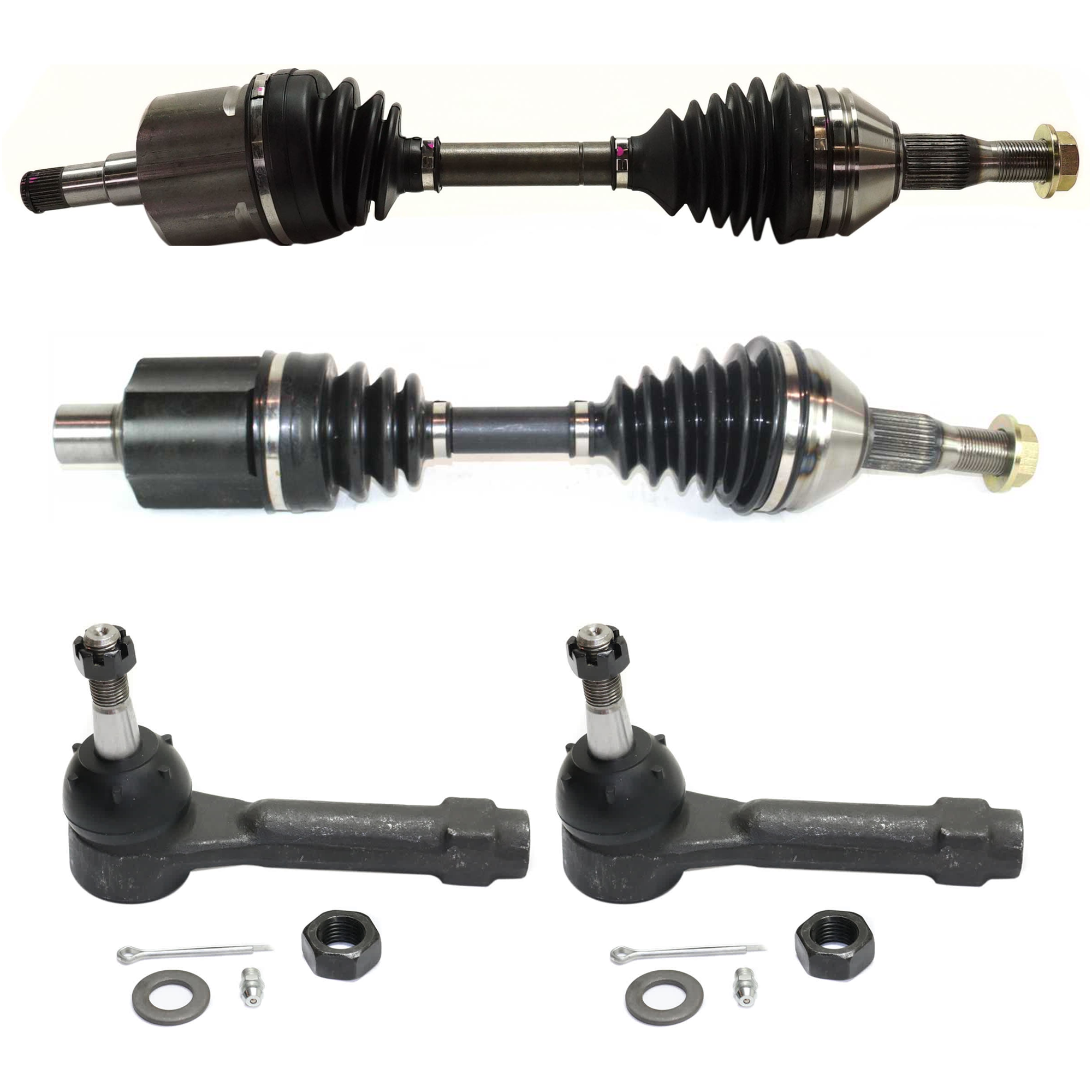 AM GRAND PRIX 98-03 FRONT SUSPENSION KIT RH AND LH 4 pc Kit with Axle Assembly and Tie Rod End SKU KIT 081324 C854 OEM 382042-2693016-4011676-4011678