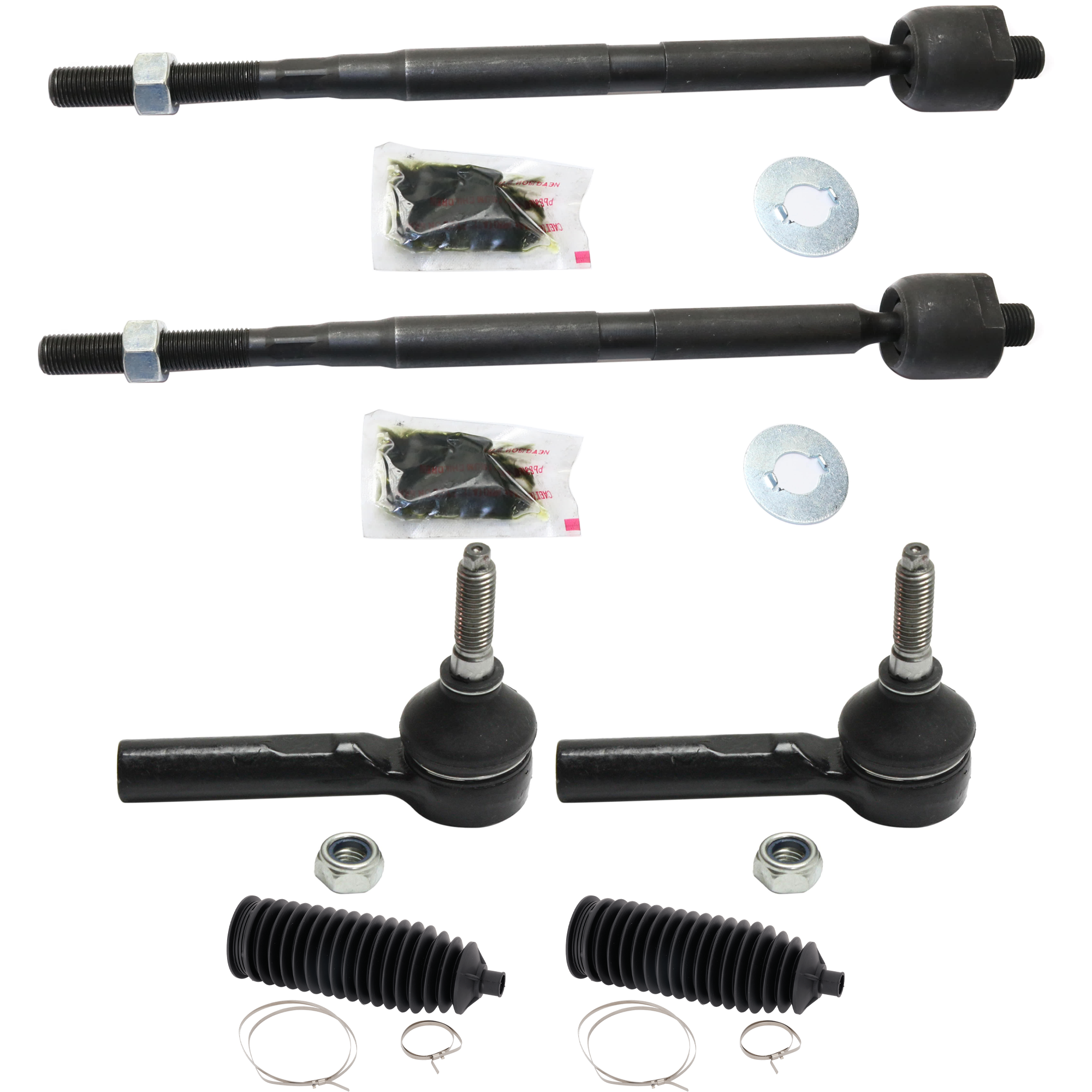 AM VUE 08-09 FRONT TIE ROD END RH AND LH Inner and Outer 6 pc kit with Steering Rack Boot SKU KIT 081324 C941 OEM 19149839-2693399-15140337-1522