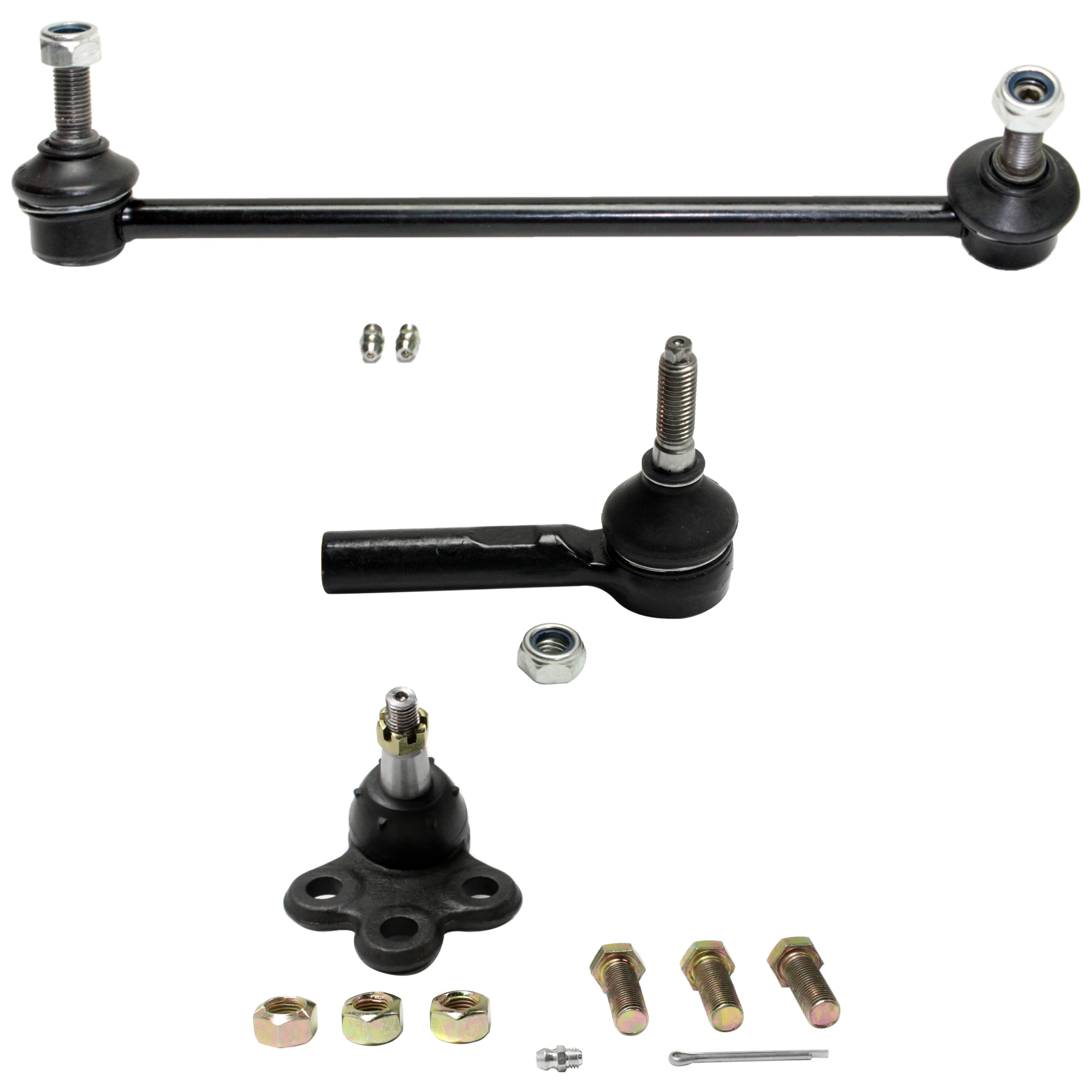 AM VUE 02-07 SWAY BAR LINK 3 pc Kit with Ball Joint and Tie Rod End SKU KIT 081324 C948 OEM 1880461-2651715-5451506-151