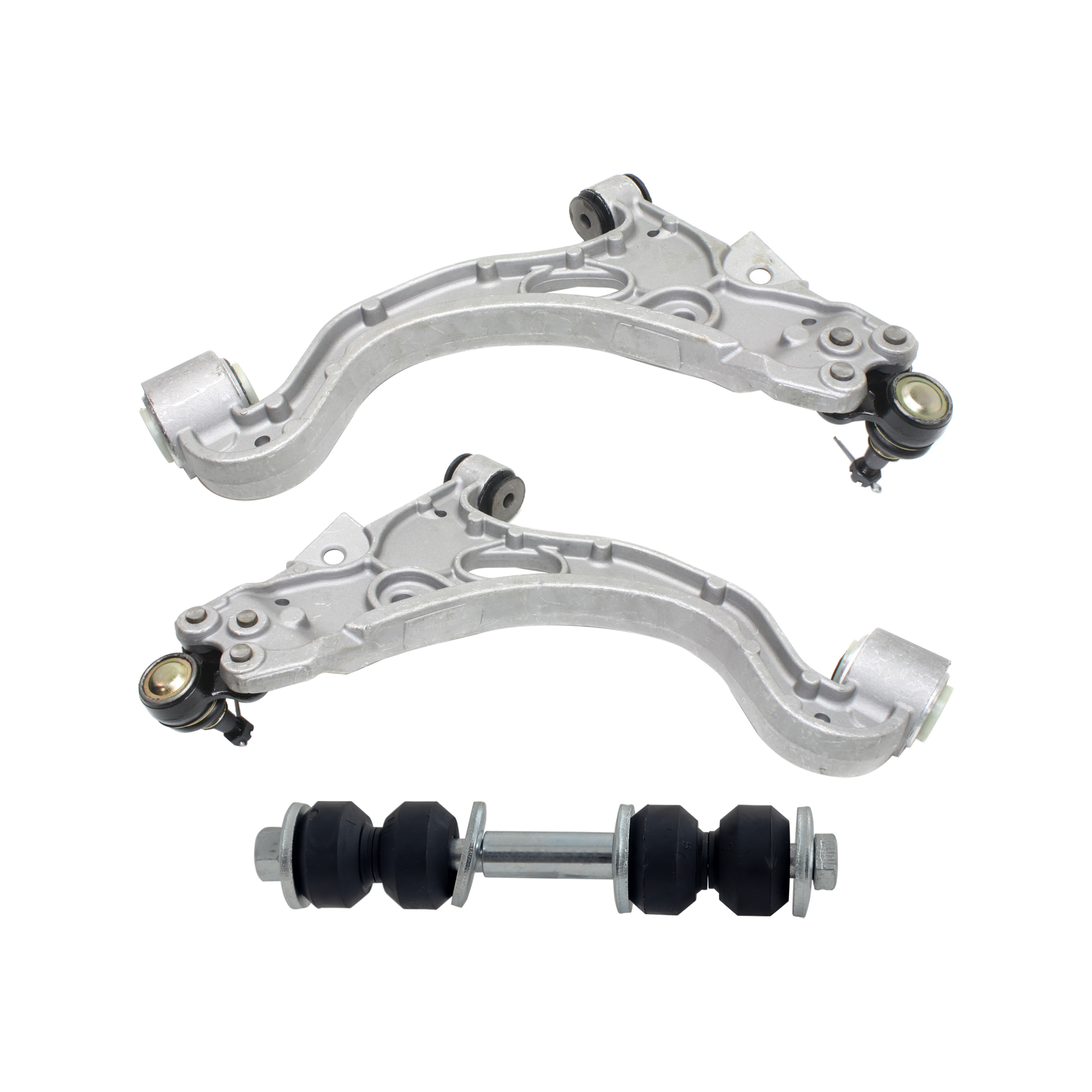AM PARK AVENUE 98-05 FRONT CONTROL ARM RH AND LH Lower w ball joint s 3 pc Kit with Sway Bar Link SKU KIT 081324 C952 OEM 25696334-25699467-25766508-257
