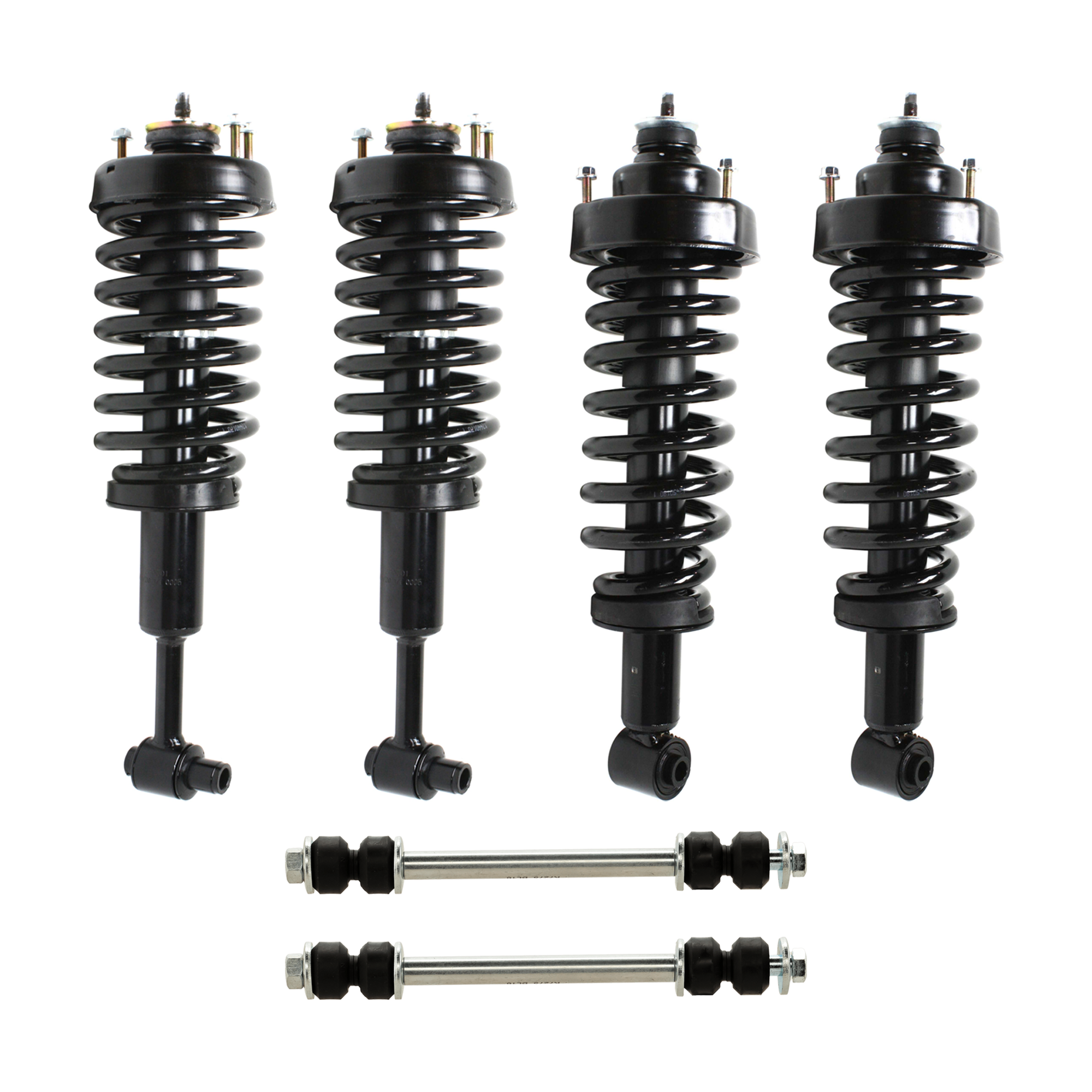 AM EXPLORER MOUNTAINEER 02-03 FRONT OR REAR LOADED STRUT RH AND LH 3 pc kit Gas Charged Twin tube with Sway Bar Link SKU KIT 081324 C982 OEM 3U2Z18124PAA 5L2Z18125CA 68800