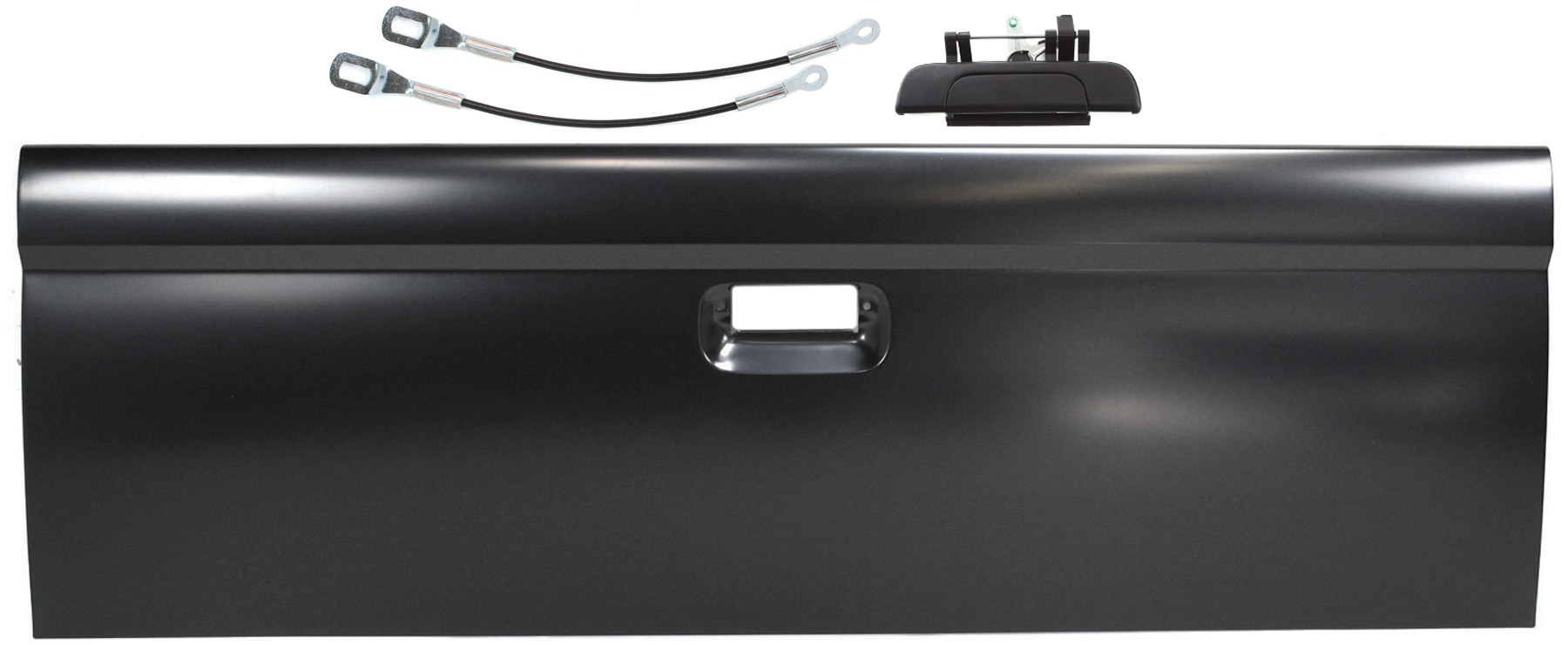 AM TACOMA 95-04 TAILGATE 4 pc Kit with Tailgate Handle and Tailgate Cable SKU KIT 081417-06 Partslink TO1900106 TO1915102 OEM 6570004030-6577004030-69090350