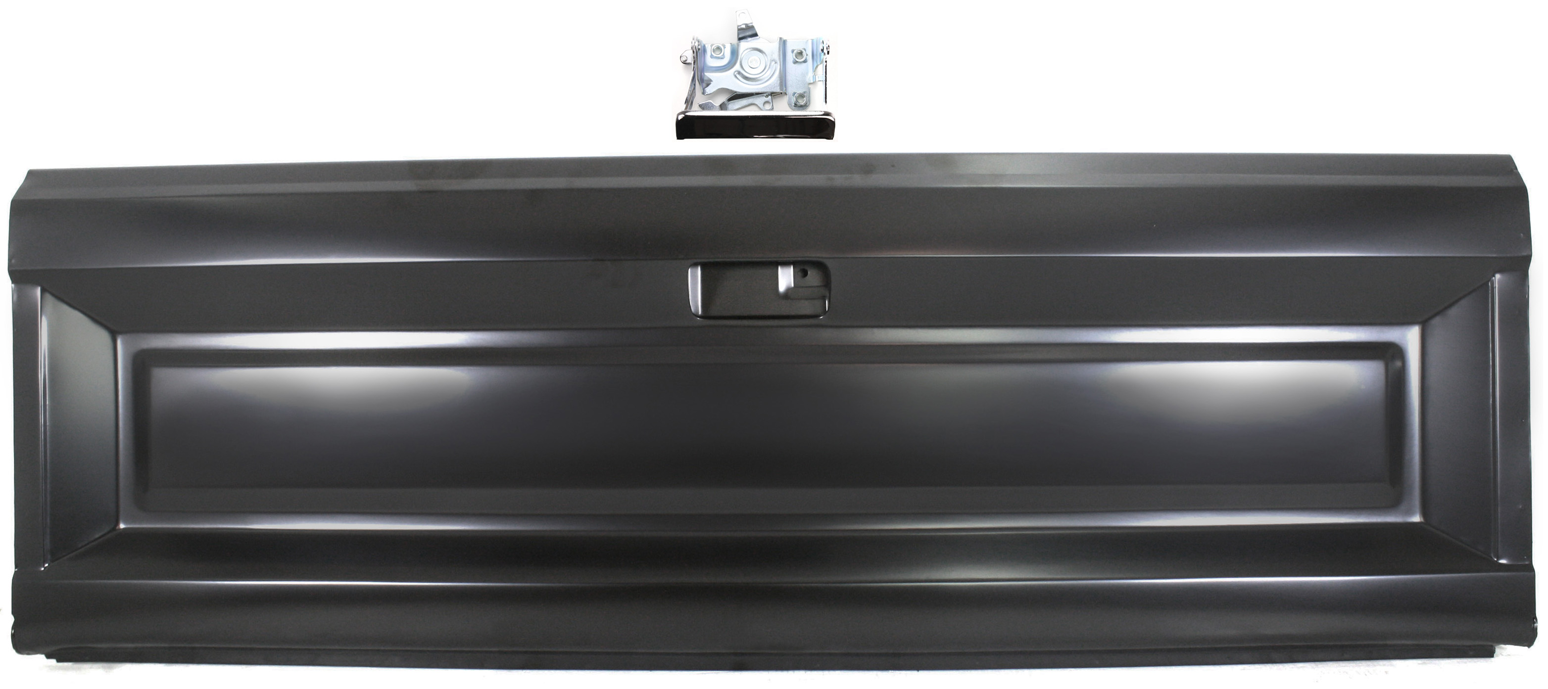 AM F SERIES 80-86 TAILGATE KIT Fleetside Chrome 2 pc Kit with Tailgate Handle SKU KIT 081417-13 Partslink FO1900103 FO1915107 OEM EOTZ9940700A FO1915107 E5TZ994