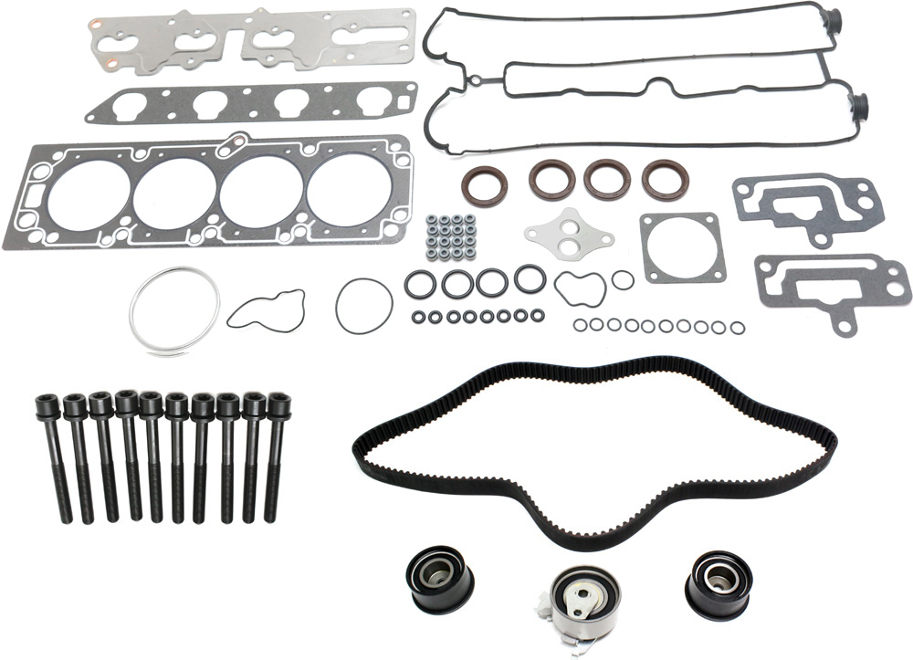 AM FORENZA 04-08 NUBIRA 99-02 TIMING BELT KIT 3 pc kit w Cylinder Head Bolt Cylinder Head Gasket SKU KIT 081517-09 OEM 2523090 TCK309