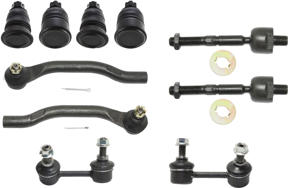 AM ACCORD 98-02 TL 99-03 FRONT SUSPENSION KIT RH AND LH 10 pc kit with Ball Joints Sway Bar Links and Tie Rod Ends SKU KIT 081518-04 Partslink AC4520100 OEM 104336-2601523-5001102-45D0