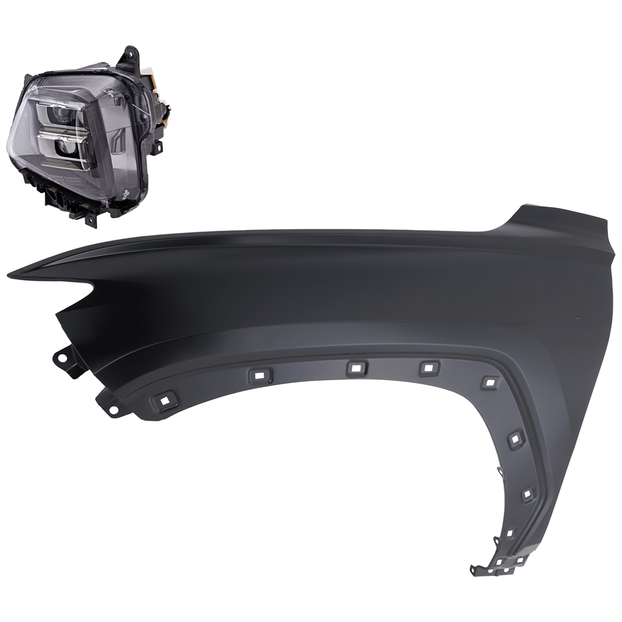 AM TUCSON 22-23 HEAD LAMP LH 2 pc Kit Assembly LED Projector Type Limited Model USA Built Vehicle with Fender SKU KIT 081526-365 Partslink HY2502255 HY1240181 OEM 92101CW100-66311CW000