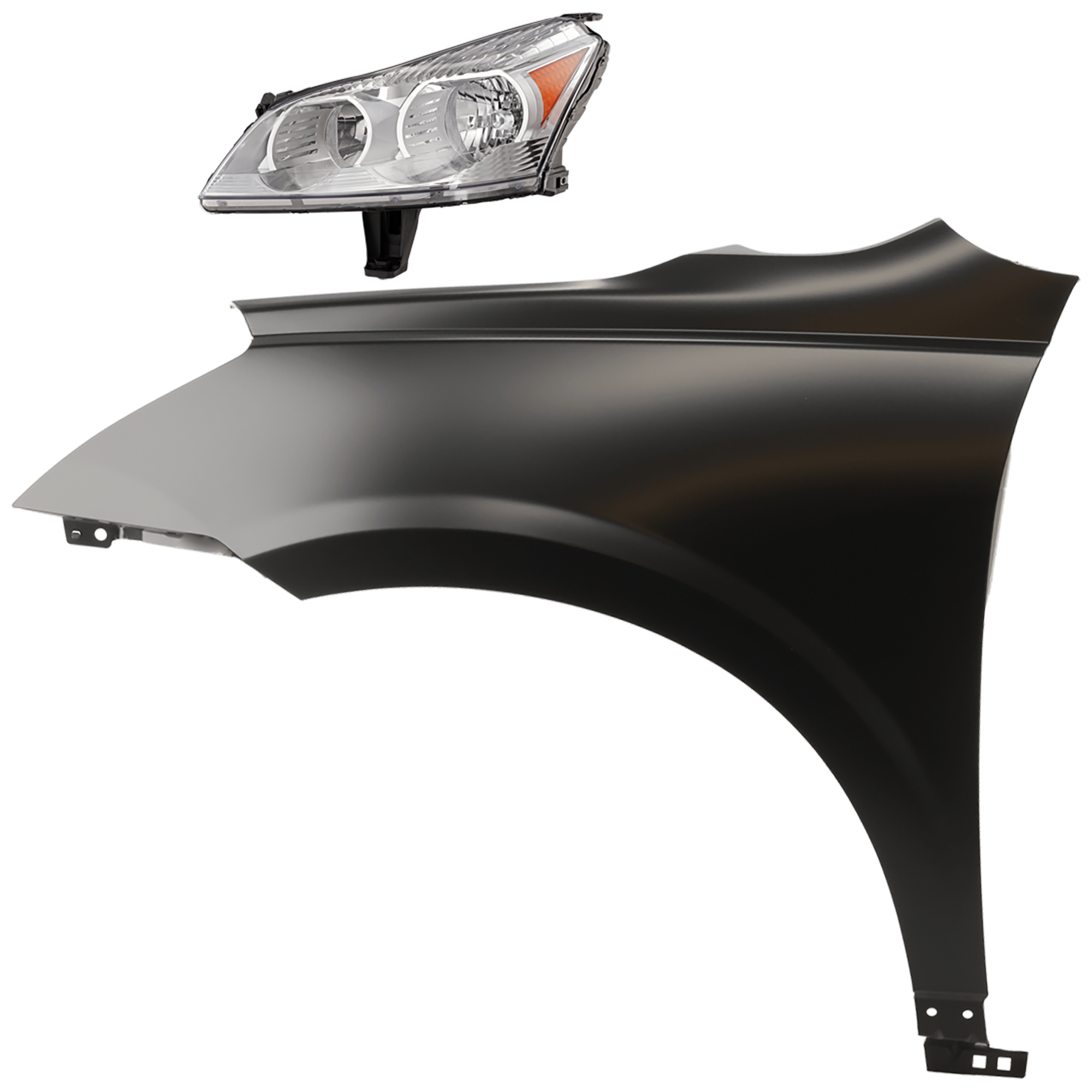 AM TRAVERSE 09-12 HEAD LAMP LH 2 pc Kit Assembly Halogen LS LT Models with Fender SKU KIT 081526-503 Partslink GM2502330 GM1240360 OEM 20794801-20802980