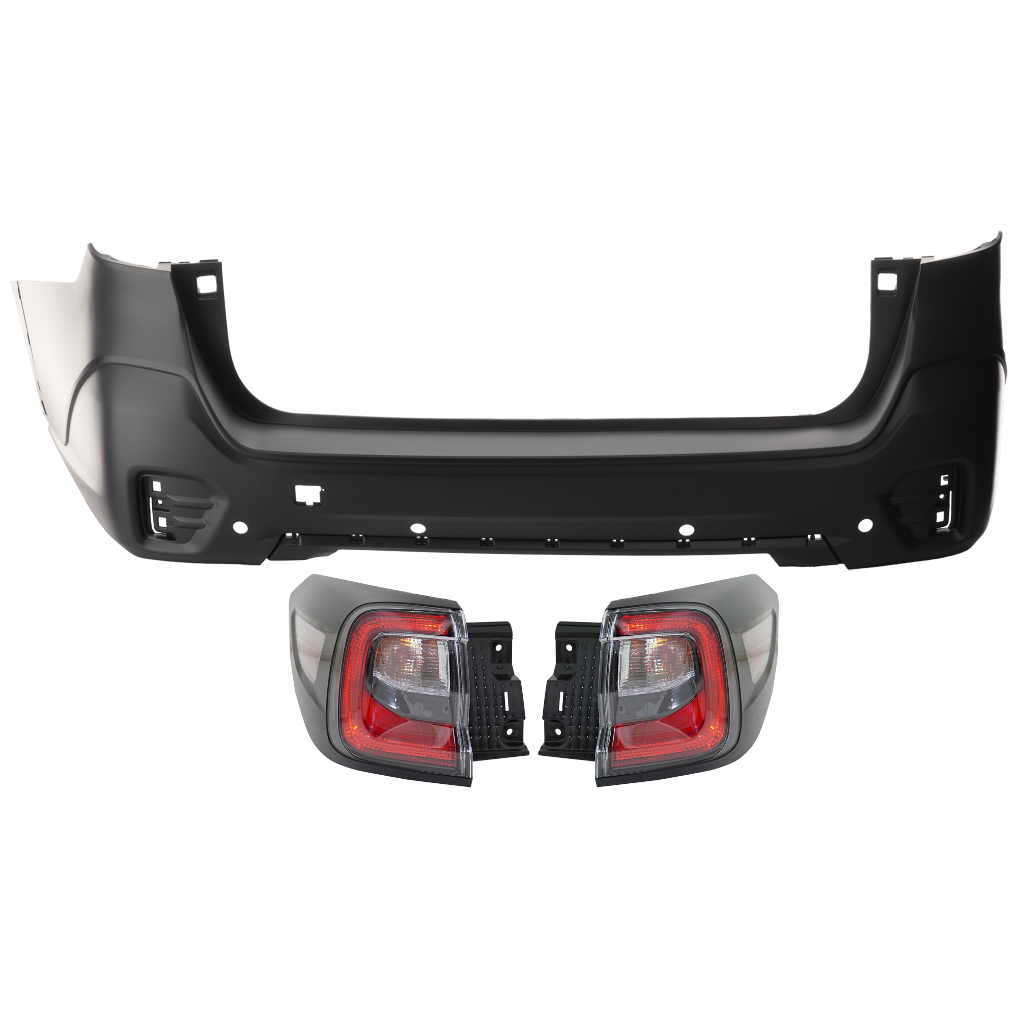 AM OUTBACK 20-22 REAR BUMPER COVER 3 pc Kit Primed with Tail Light SKU KIT 081526 GB205 Partslink SU1100198 SU2805113 SU2804113 OEM 57702AN11A 84201AN02B 84201AN0
