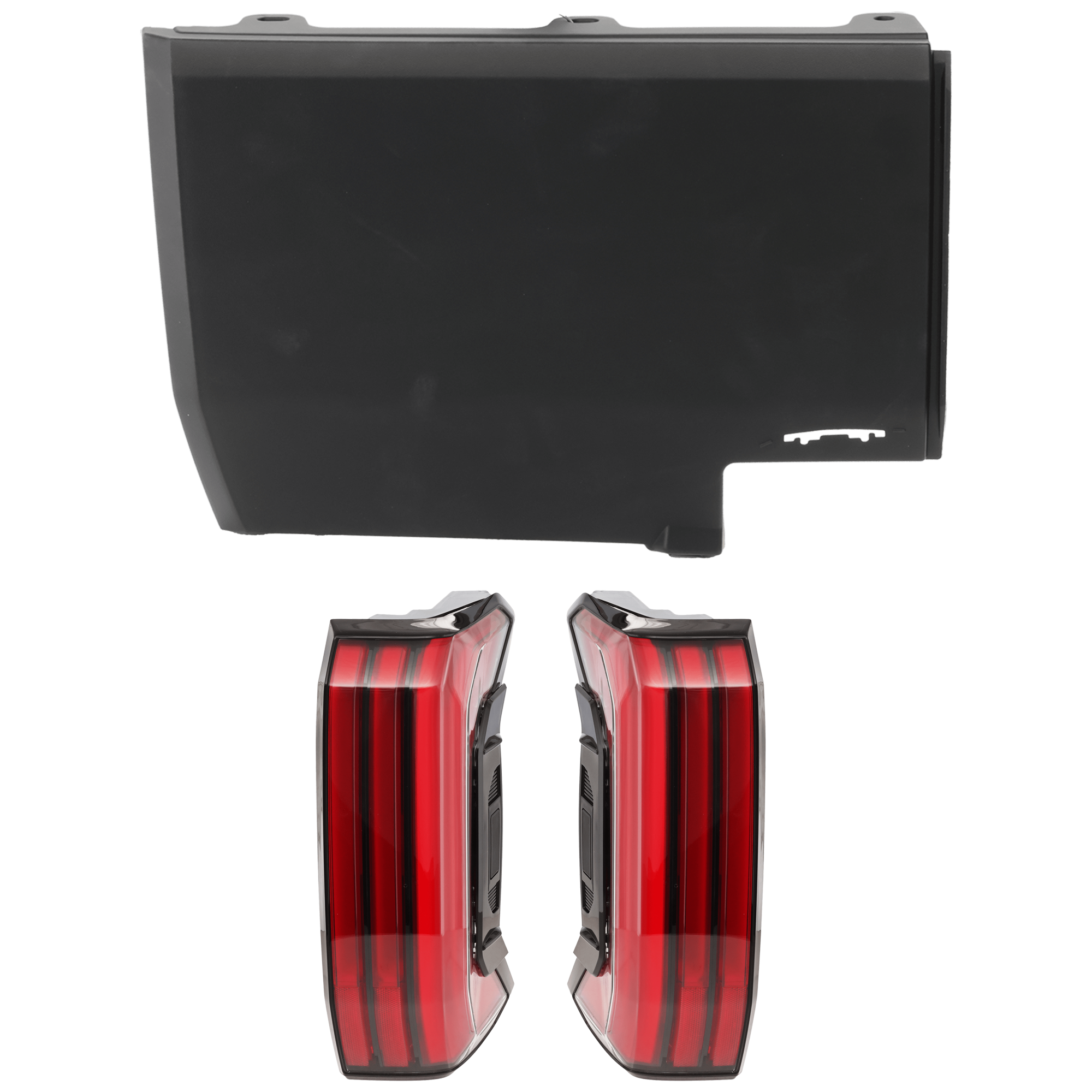AM TUNDRA 22-24 REAR BUMPER COVER LH 3 pc Kit Primed with Tail Light SKU KIT 081526 GB309 Partslink TO1116113 TO2801208 TO2800208 OEM 521820C050 PFM 815500C200-8156