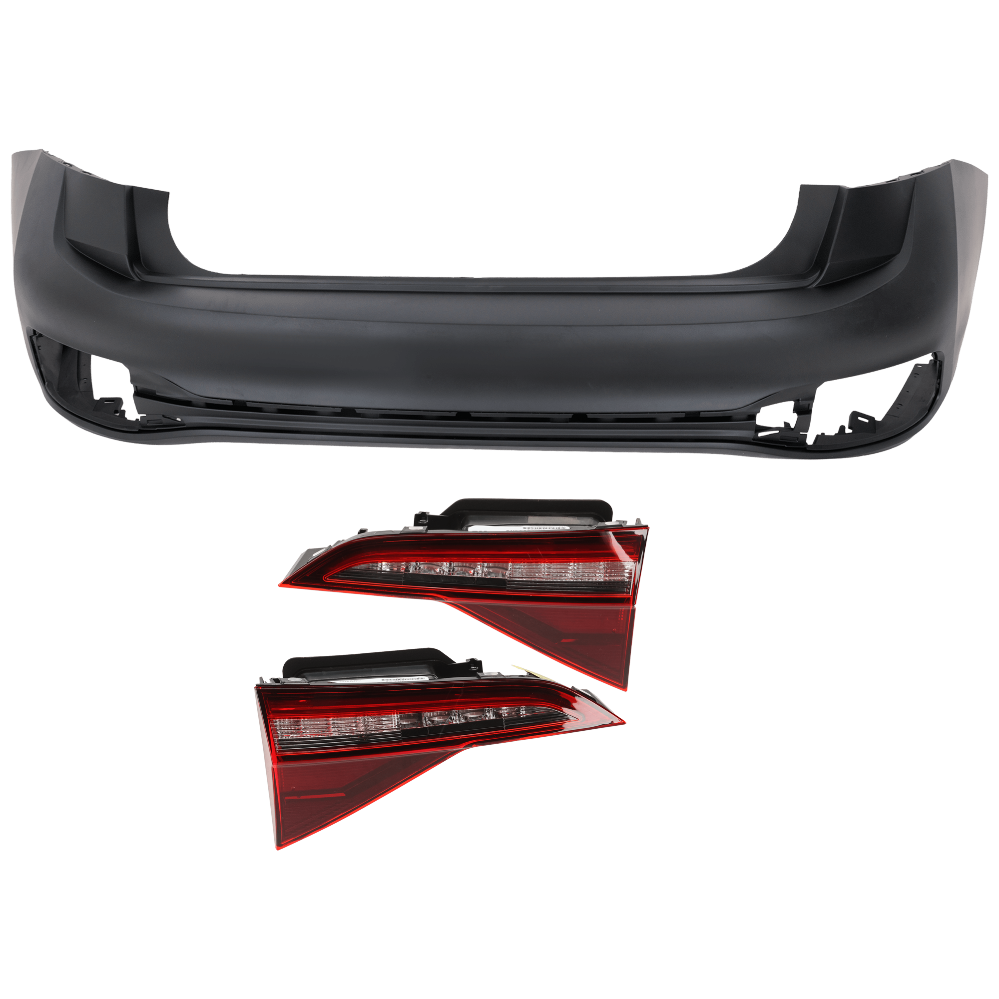 AM JETTA 22-23 REAR BUMPER COVER 3 pc Kit Primed with Tail Light CAPA SKU KIT 081526 GB359 Partslink VW1100226C VW2803123C VW2802123C OEM 17A807417TGRU 17A945094A 17A94