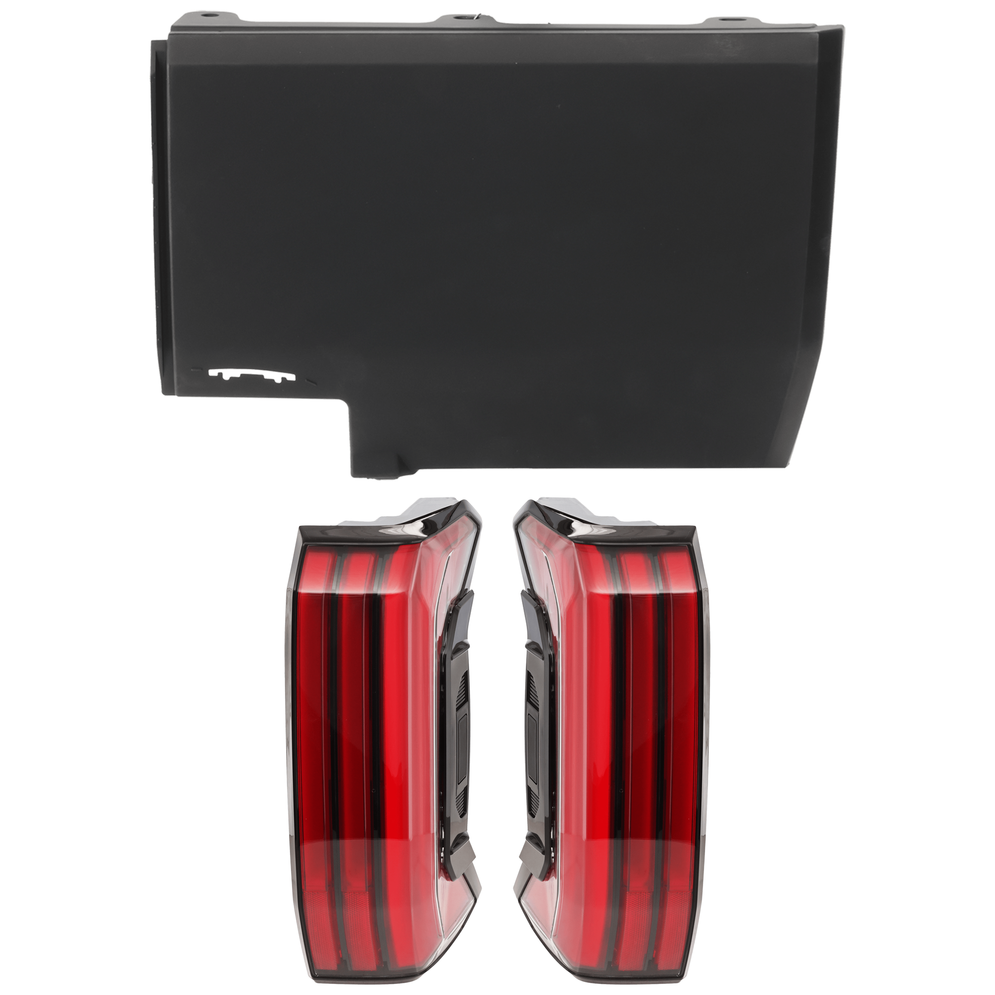AM TUNDRA 22-24 REAR BUMPER COVER RH 3 pc Kit Primed with Tail Light SKU KIT 081526 GB451 Partslink TO1117113 TO2801208 TO2800208 OEM 521810C050 PFM 815500C200-8156
