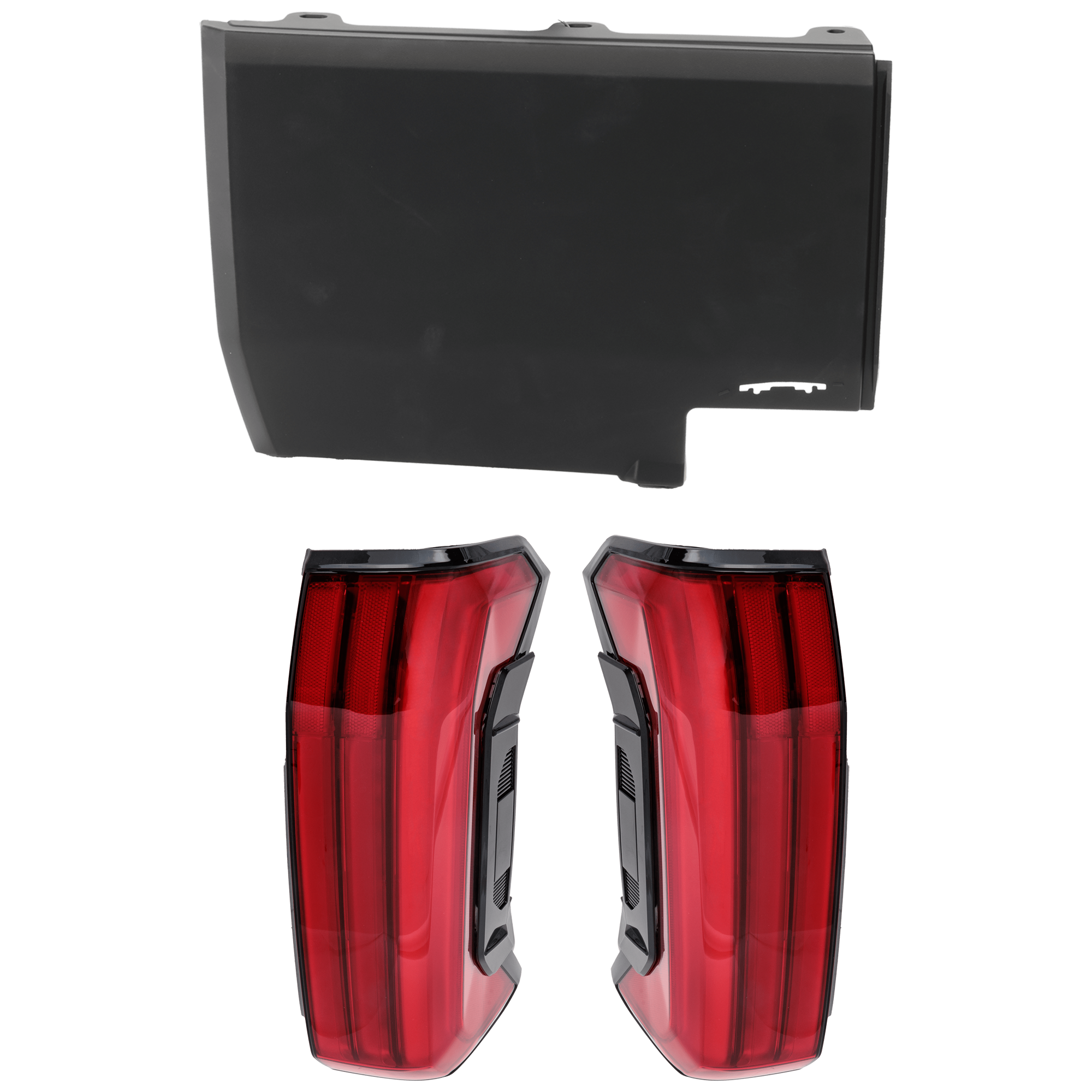 AM TUNDRA 22-24 REAR BUMPER COVER LH 3 pc Kit Primed with Tail Light SKU KIT 081526 GB595 Partslink TO1116113 TO2801209 TO2800209 OEM 521820C050 PFM 815500C130-8156