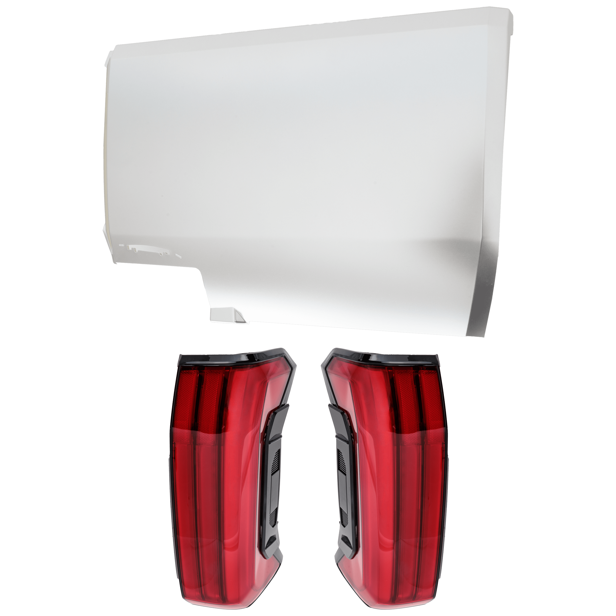 AM TUNDRA 22-25 REAR BUMPER COVER RH 3 pc Kit Painted Silver with Tail Light SKU KIT 081526 GB633 Partslink TO1117119 TO2801209 TO2800209 OEM 521810C070-815500C130-815600C1