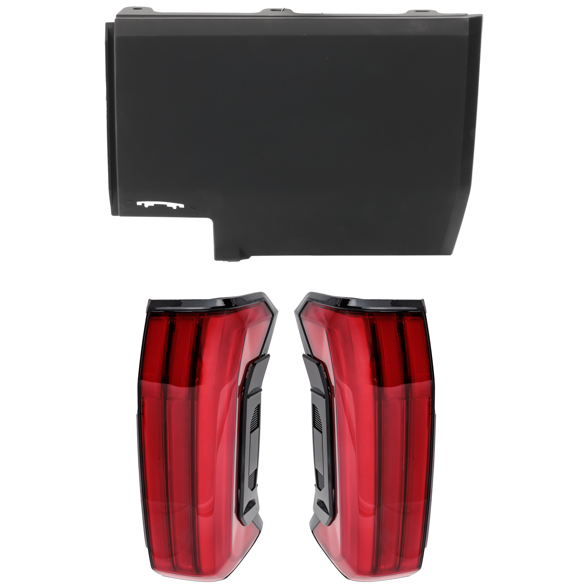 AM TUNDRA 22-24 REAR BUMPER COVER RH 3 pc Kit Primed with Tail Light SKU KIT 081526 GB634 Partslink TO1117113 TO2801209 TO2800209 OEM 521810C050 PFM 815500C130-8156