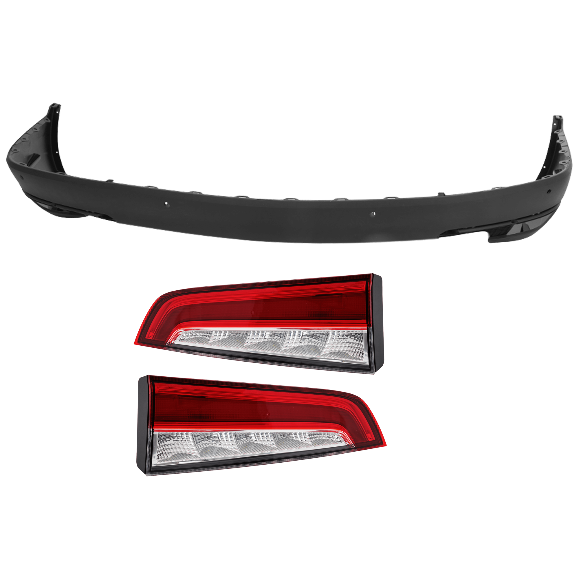 AM PILOT 19-22 REAR BUMPER COVER Lower 3 pc Kit Textured with Tail Light SKU KIT 081526 GB747 Partslink HO1115109 HO2803130 HO2802130 OEM 71510TG7A60-34150TG7A11-34155T