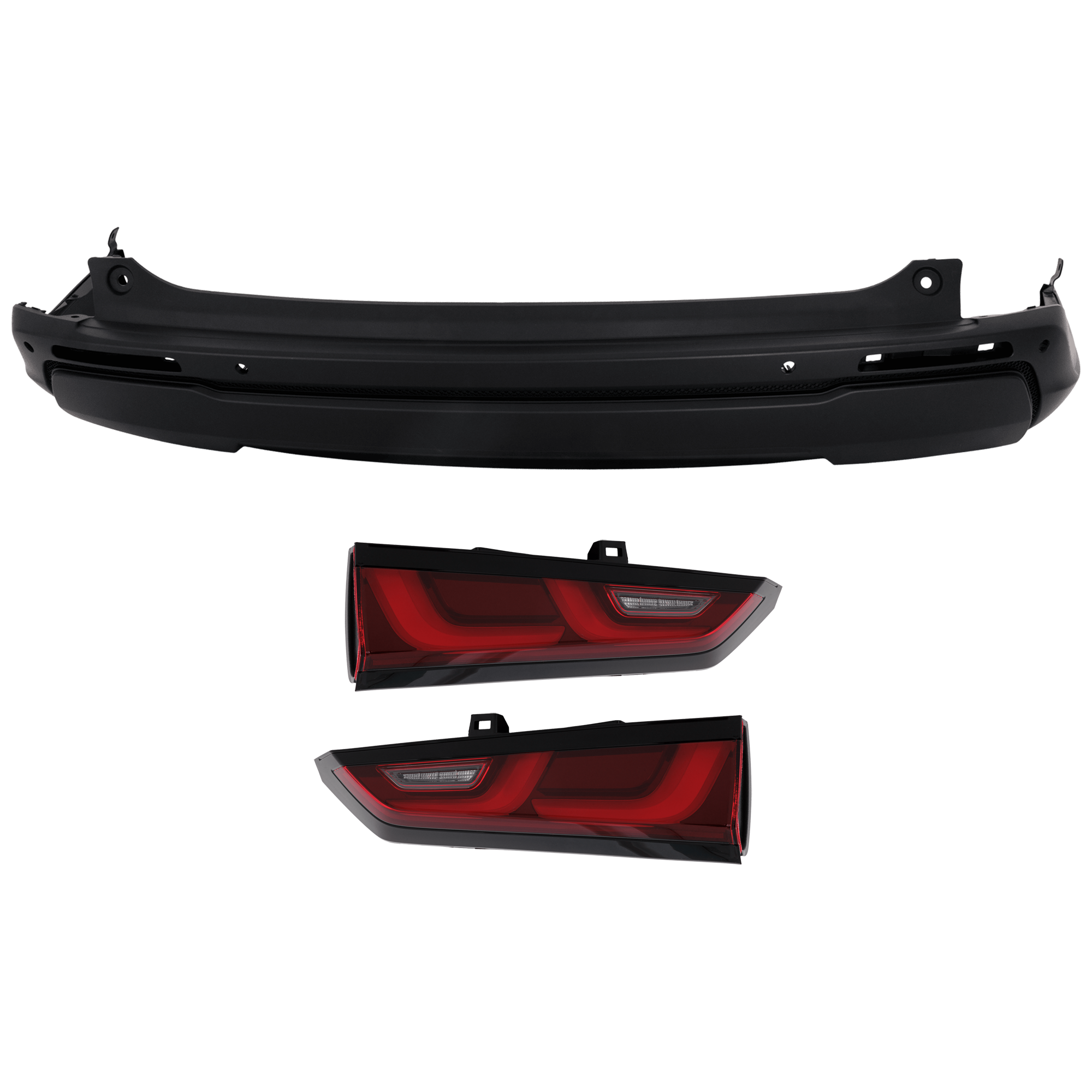 AM CR V 23-25 REAR BUMPER COVER 3 pc Kit Textured with Tail Light CAPA SKU KIT 081526 GB920 Partslink HO1100333C HO2803129C HO2802129C OEM 715003A0A20-341503A0A01-341553