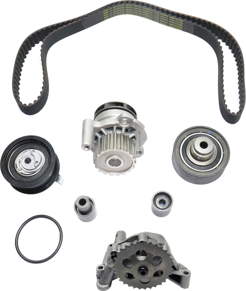 AM BEETLE 98-05 GOLF 99-04 TIMING BELT KIT 2 pc Kit with Oil Pump SKU KIT 081617-17 OEM 24443KM BWPK41114AM GTKWP321 P