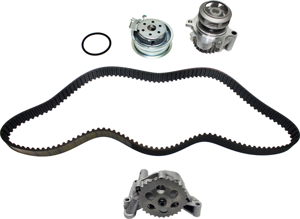 AM BEETLE 98-05 JETTA 99-15 TIMING BELT KIT 2 pc Kit with Oil Pump SKU KIT 081617-19 OEM GTKWP296 TB296LK1 TCKWP296 WPK
