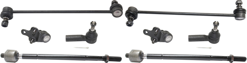 AM ES300-97-01 AVALON 97-04 FRONT SUSPENSION KIT RH AND LH 8 pc kit with Ball Joints Sway Bar Links and Tie Rod Ends SKU KIT 081617-55 OEM 104218-256025-1014286-26013