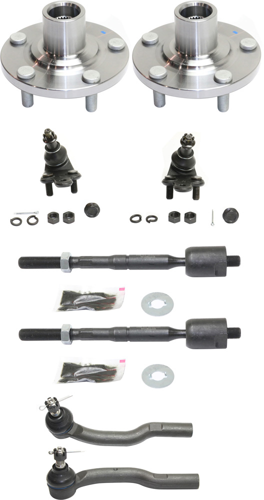AM AVALON 05-12 ES350-07-12 FRONT SUSPENSION KIT RH AND LH 8 pc Kit with Ball Joints Tie Rod Ends and Wheel Hubs SKU KIT 081617-82 OEM 1015840-2601653-2601690-505