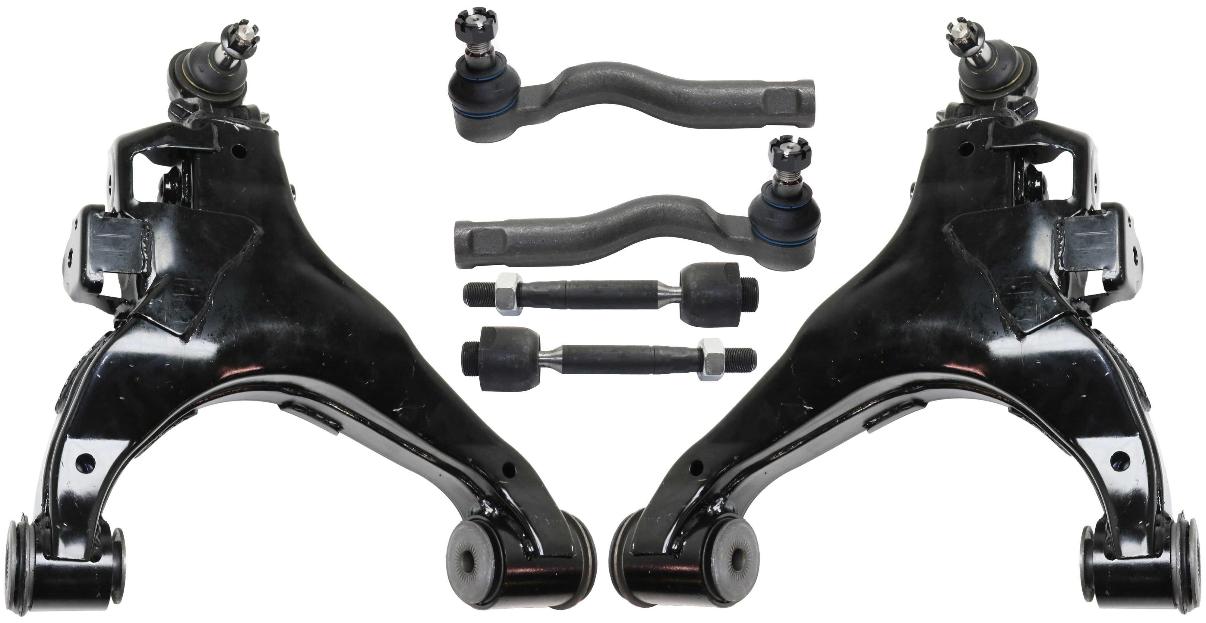 AM TUNDRA 07-21 SEQUOIA 08-22 FRONT CONTROL ARM KIT RH AND LH Lower w ball joint s 6 pc Kit with Tie Rod End SKU KIT 081617-87 OEM 4806909090-480680C020-48068091