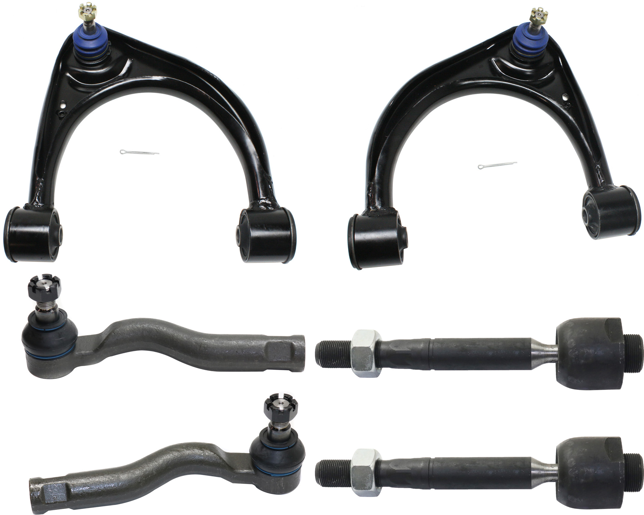 AM TUNDRA 07-21 SEQUOIA 08-22 FRONT CONTROL ARM KIT RH AND LH Upper 6 pc Kit with Tie Rod End SKU KIT 081617-88 OEM 486300C011-486100C011-1015824